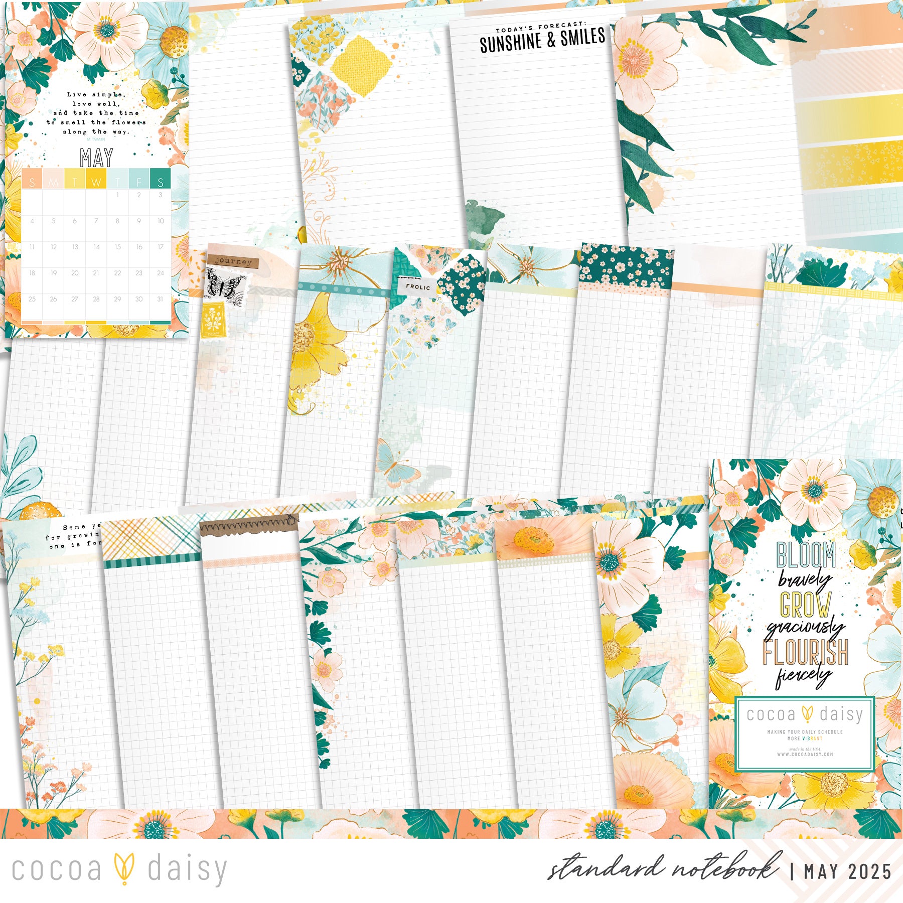 Flourish Inserts or notebook Only - Choose your size - May 2025