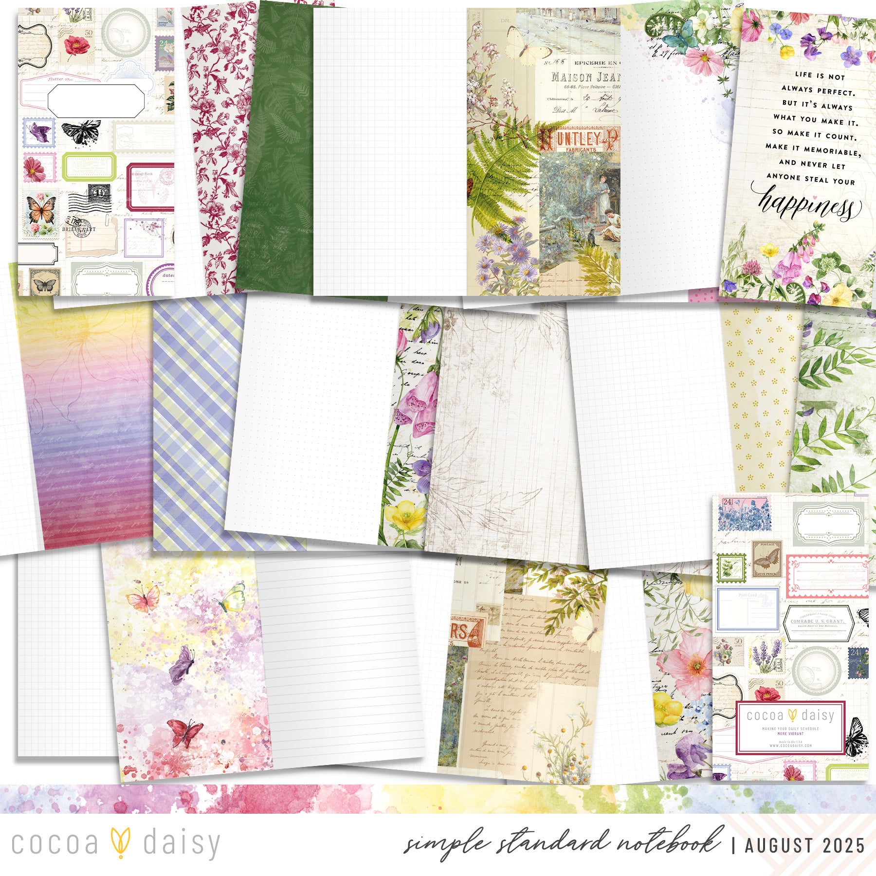 Flutterby Scrapbooking Kit - Choose Your Add On - August 2025
