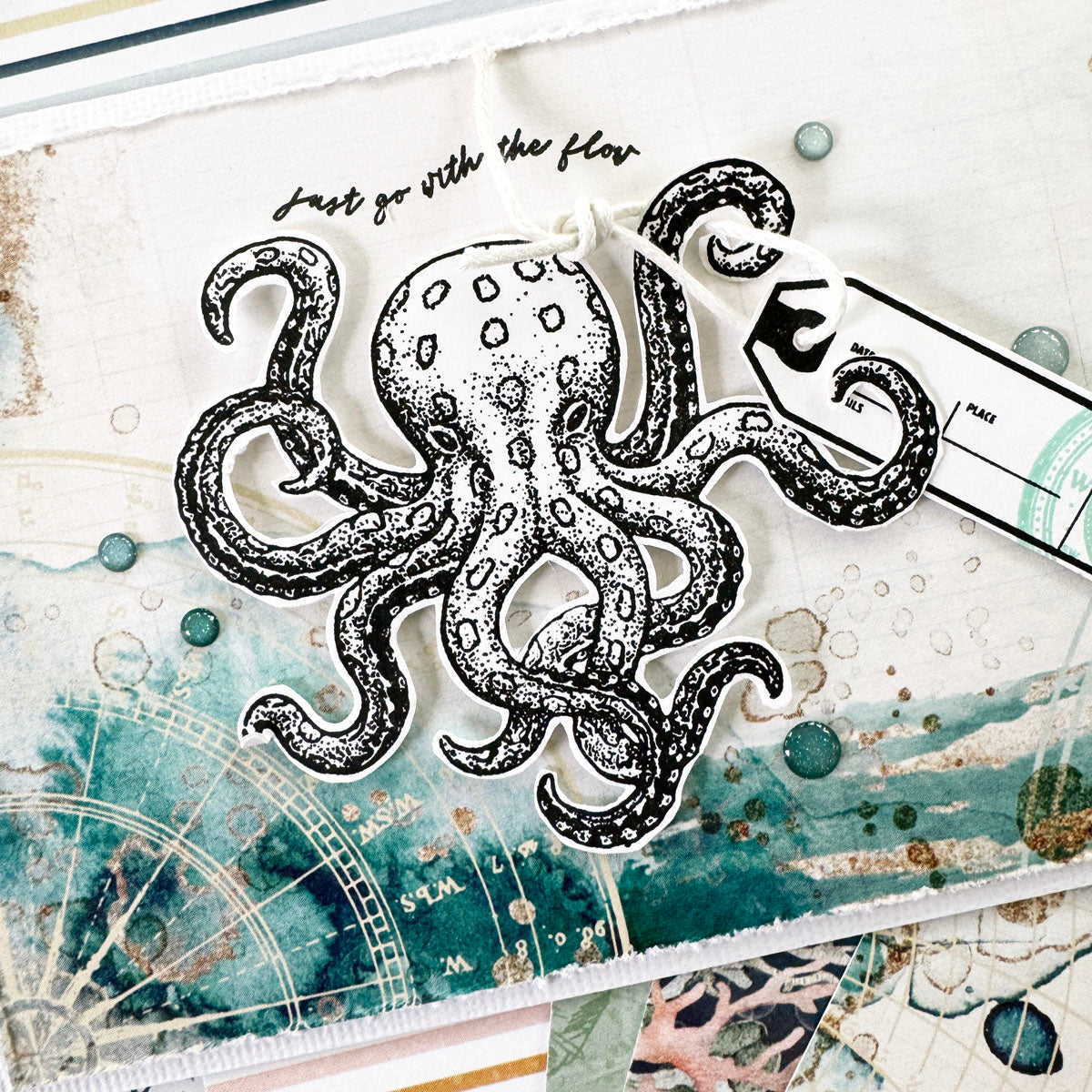 Into The Blue Scrapbooking Kit - Choose Your Add On - July 2024