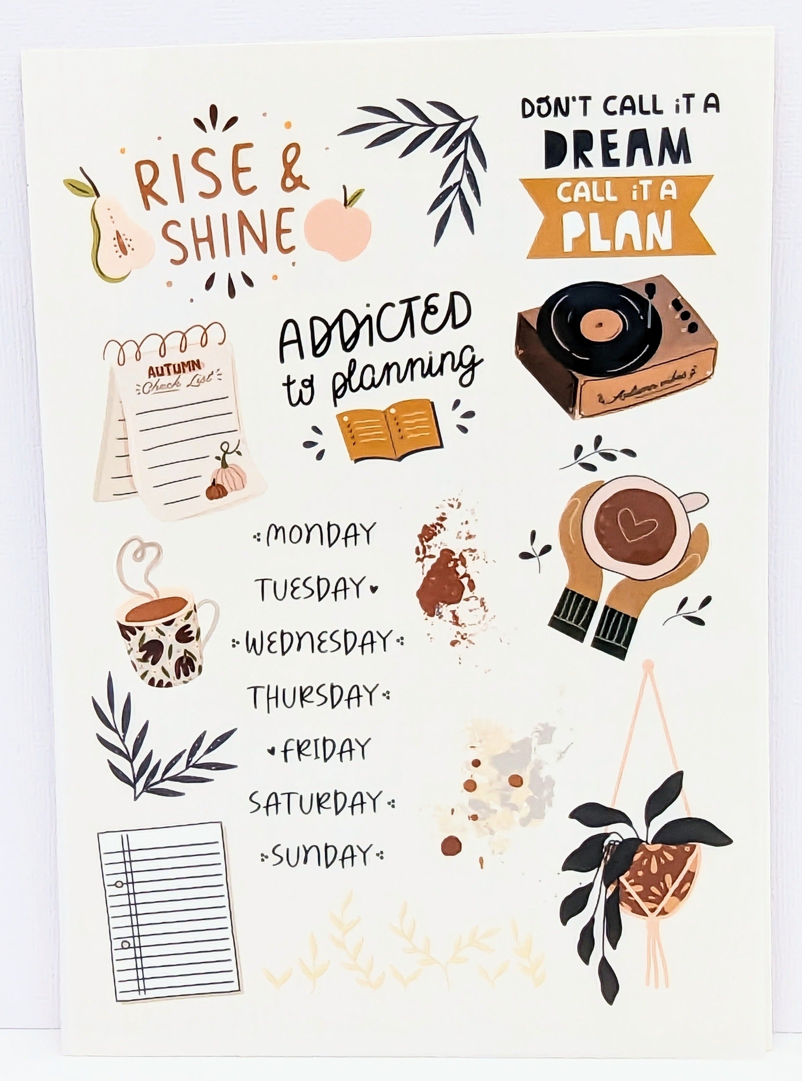 Home Sweet Home Planner Add On Rub-On Transfers  - November 2023
