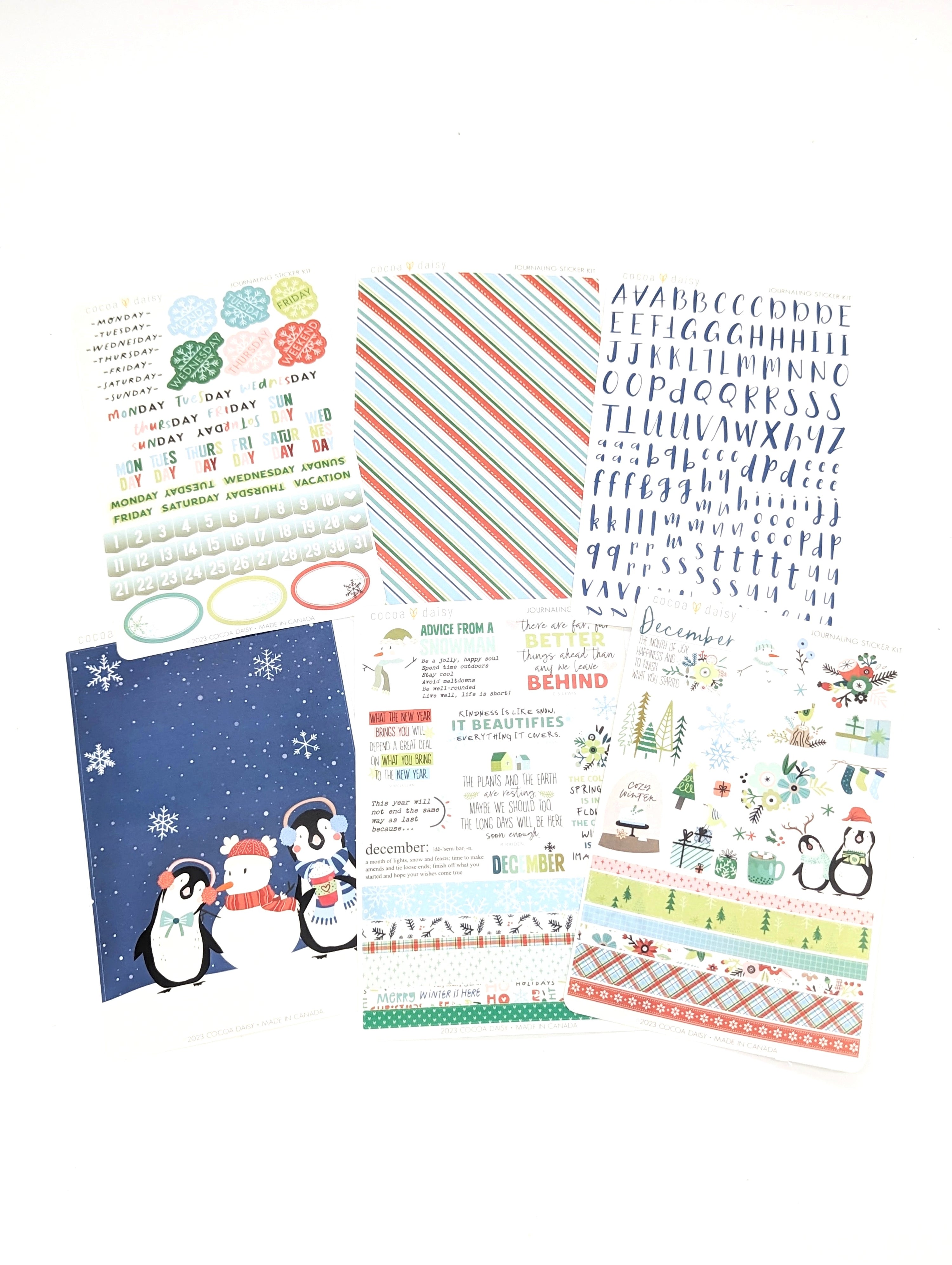 Let It Snow Vellum Journaling Sticker Kit ONLY -December 2023