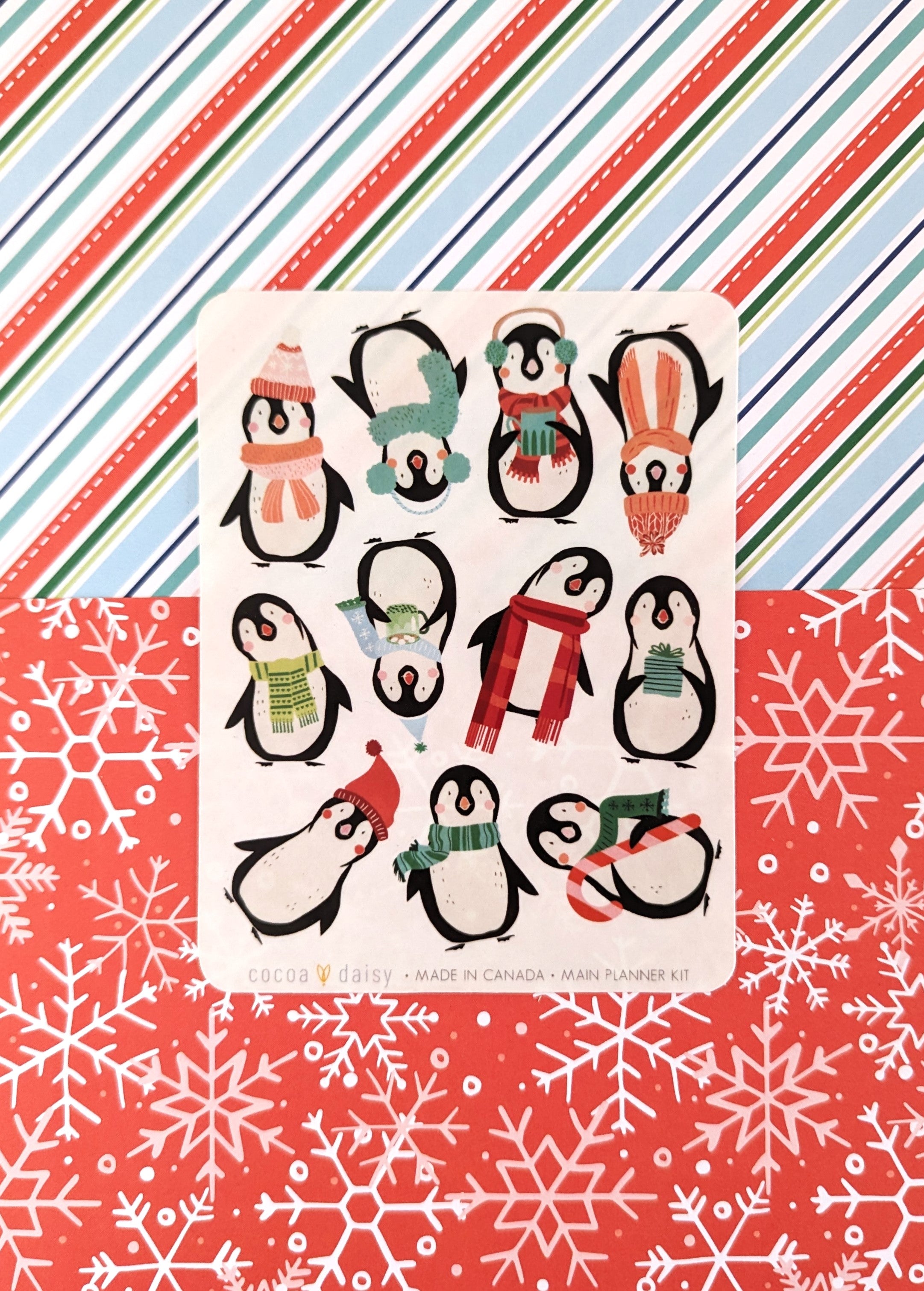 Let It Snow Vellum "Penguin" Sticker Sheet from the Main Planner - December 2023