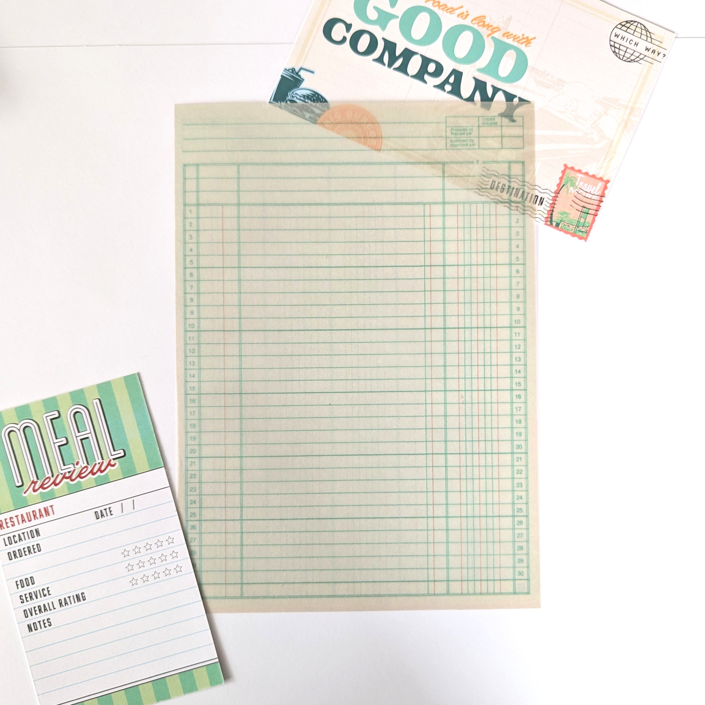 Let's Go "Ledger" Stationery Kit Vellum - June 2024