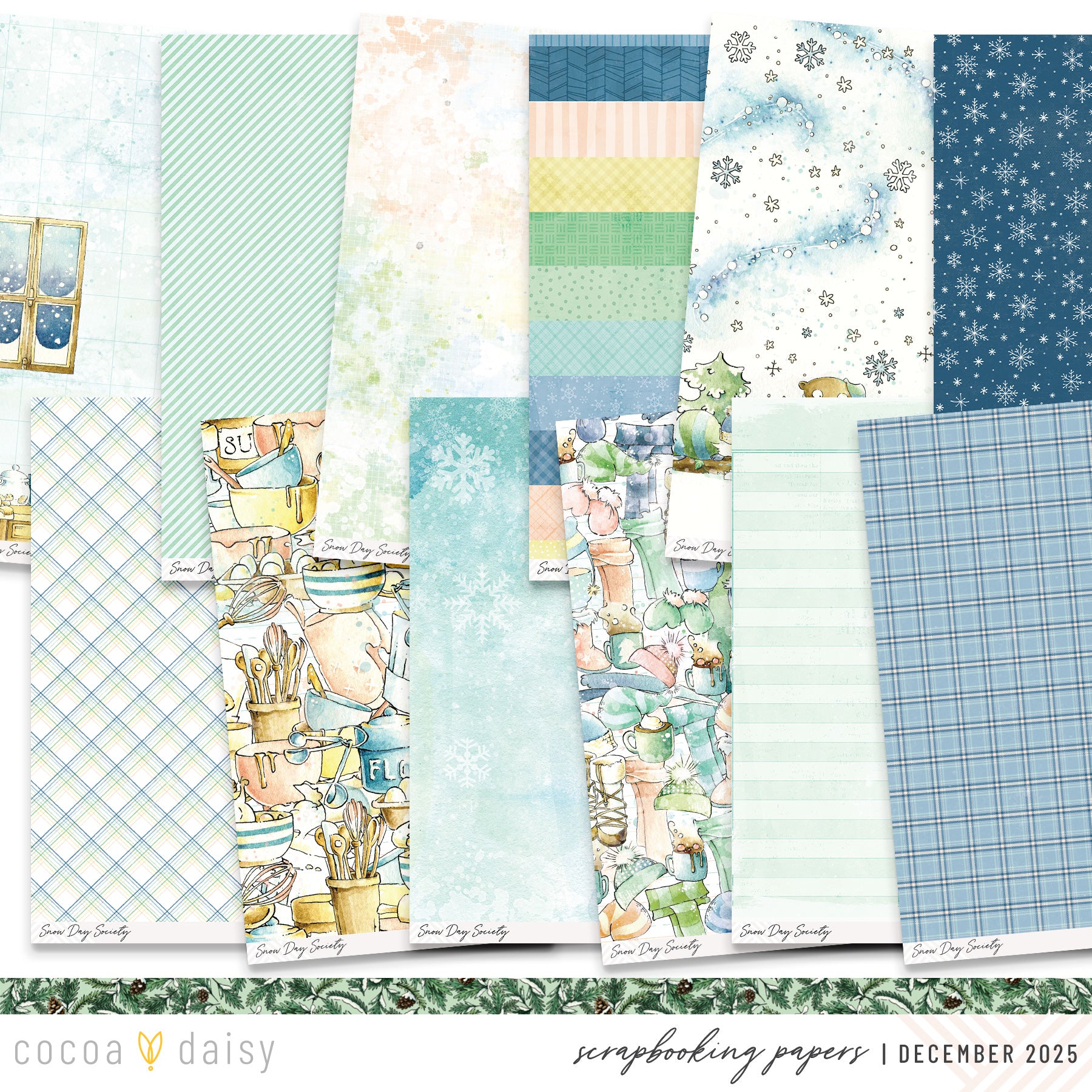 Snow Day Society Scrapbooking Kit - Choose Your Add On - December 2025