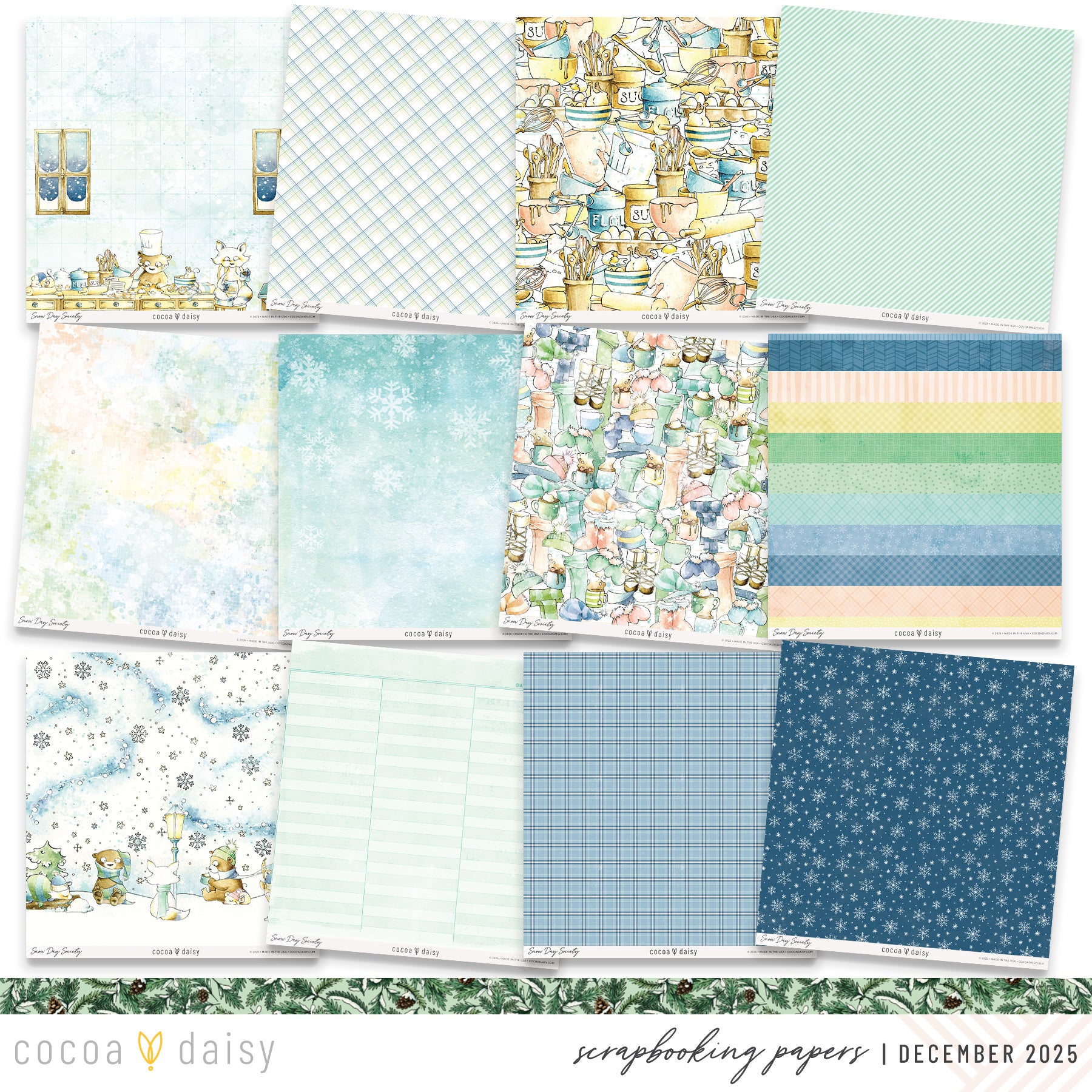 Snow Day Society Scrapbooking Kit - Choose Your Add On - December 2025