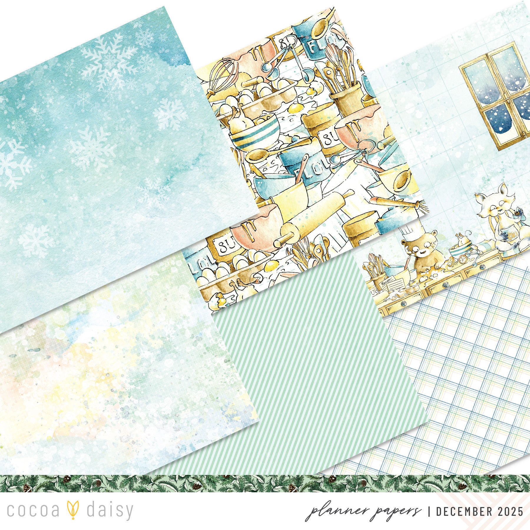 Snow Day Society Planner Kit - Choose your insert or notebook - December 2025