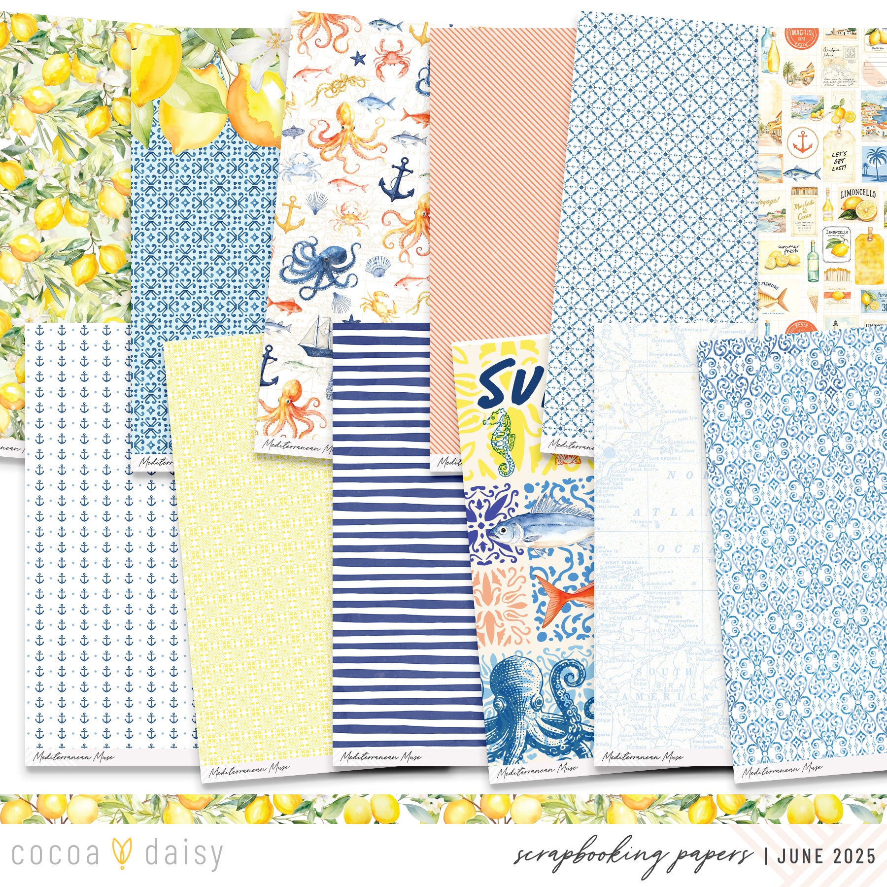 Mediterranean Muse Scrapbooking Kit - Choose Your Add On - June 2025