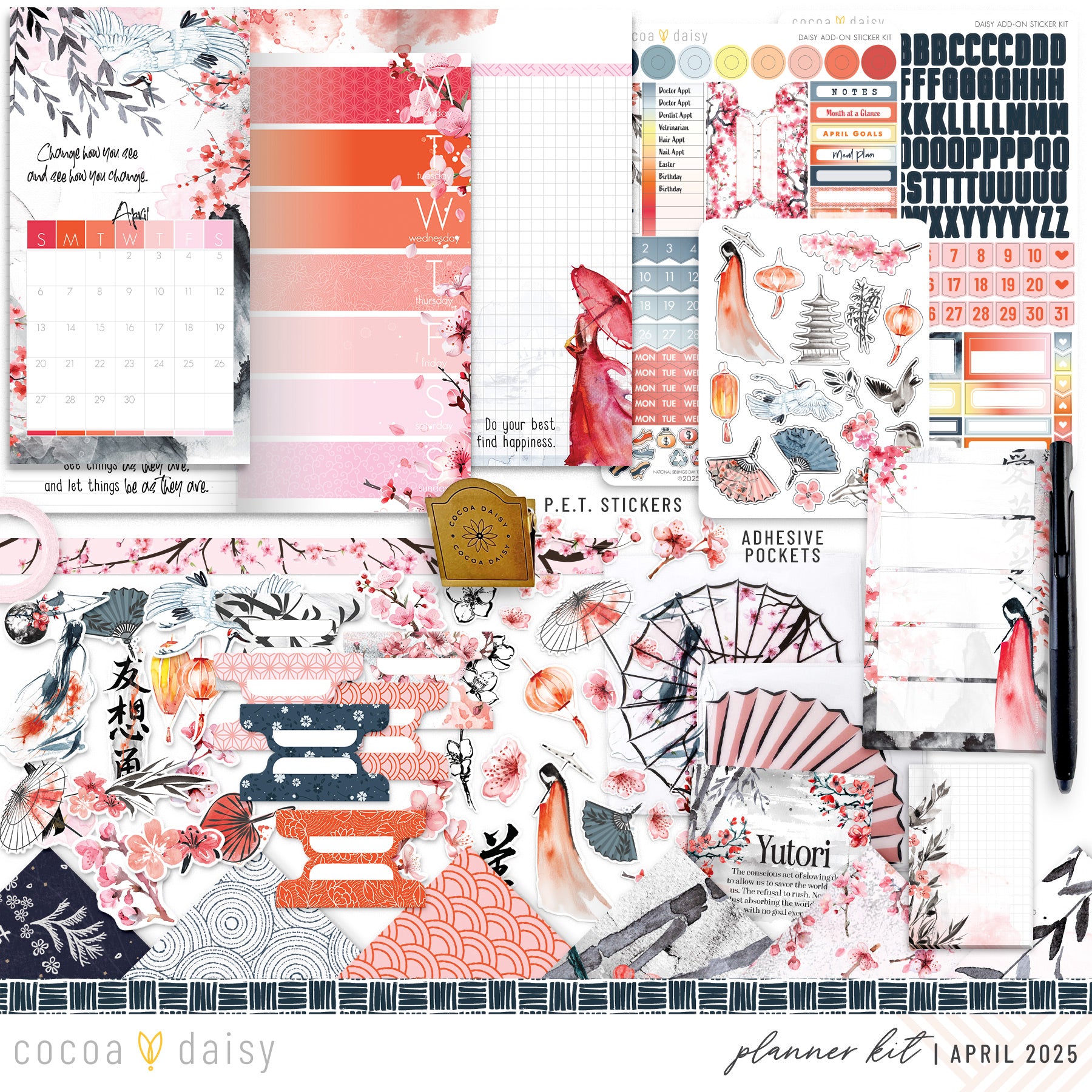 Serenity Planner Kit - Choose your insert or notebook - April 2025