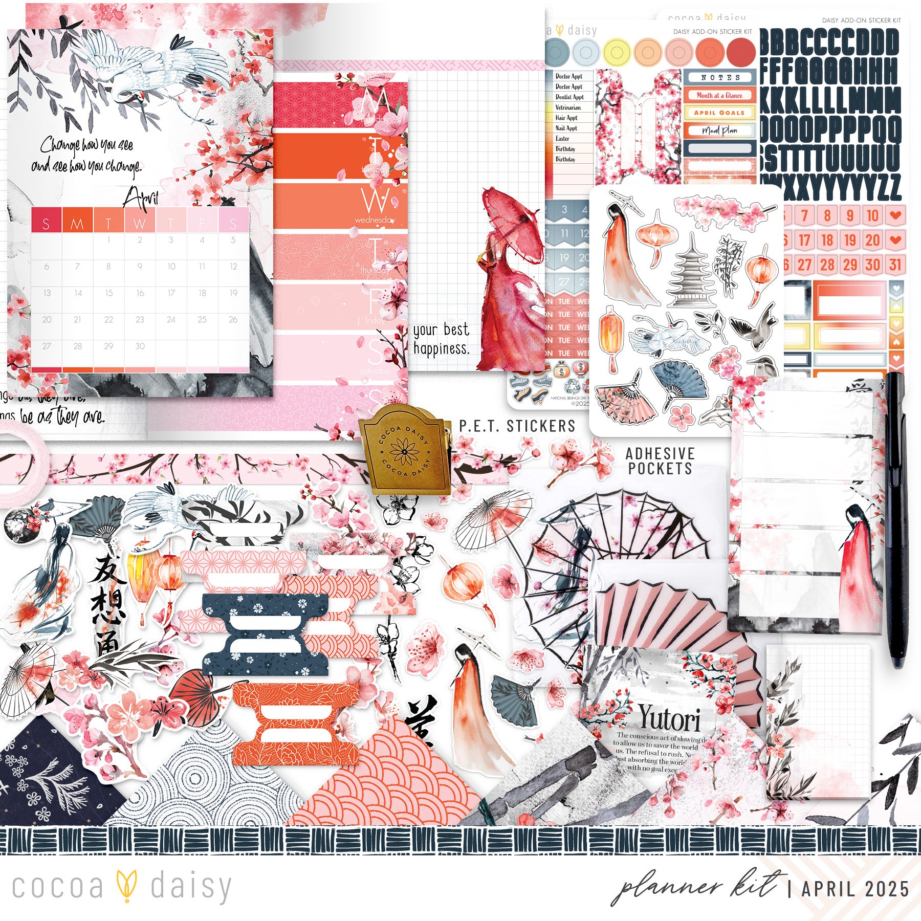 Serenity Planner Kit - Choose your insert or notebook - April 2025