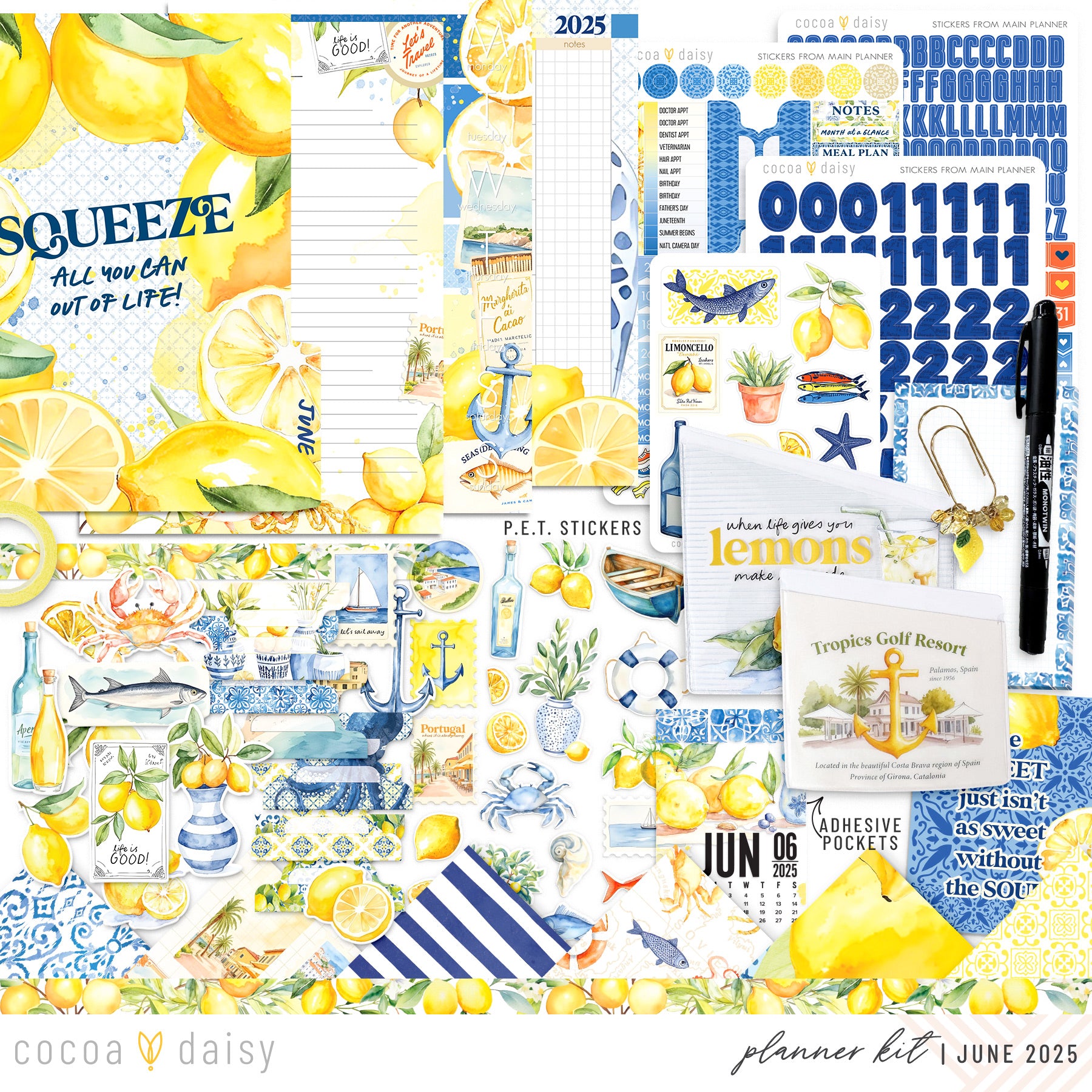 Mediterranean Muse Planner Kit - Choose your insert or notebook - June 2025