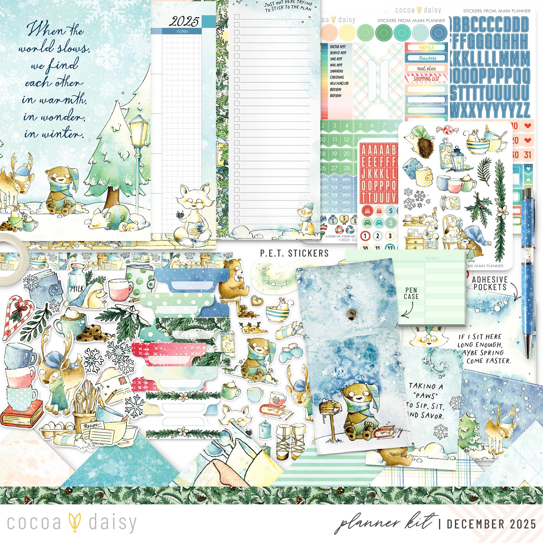 Snow Day Society Planner Kit - Choose your insert or notebook - December 2025