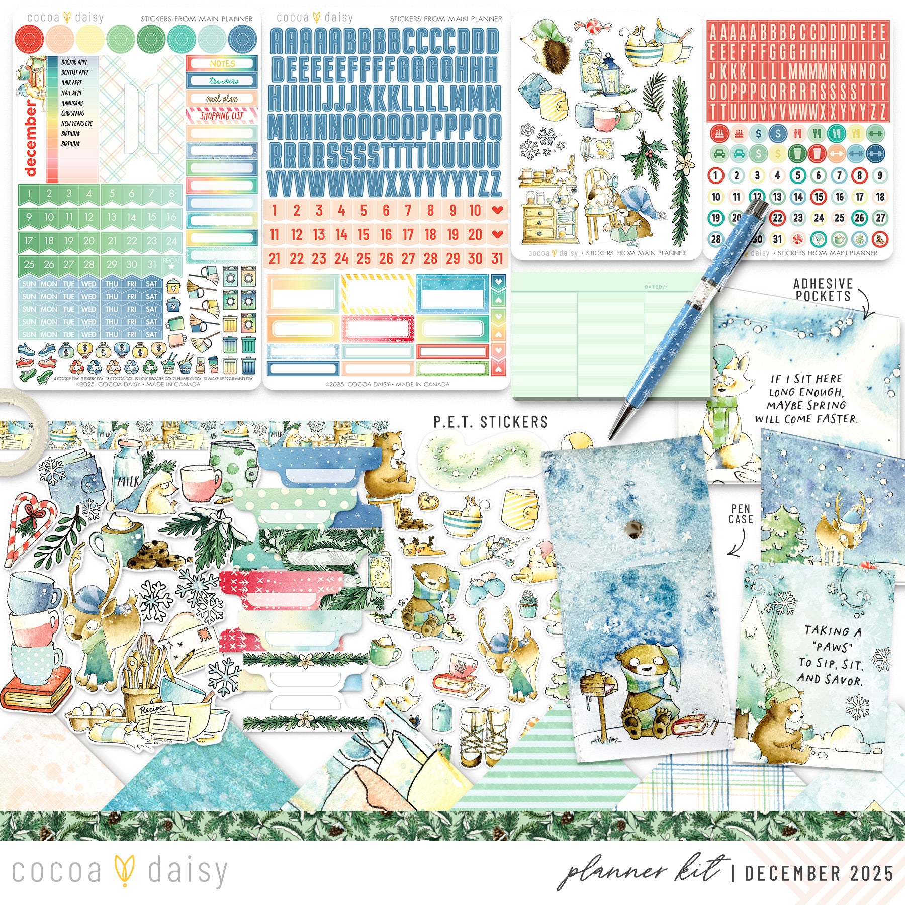 Snow Day Society Planner Kit - NO INSERTS - December 2025