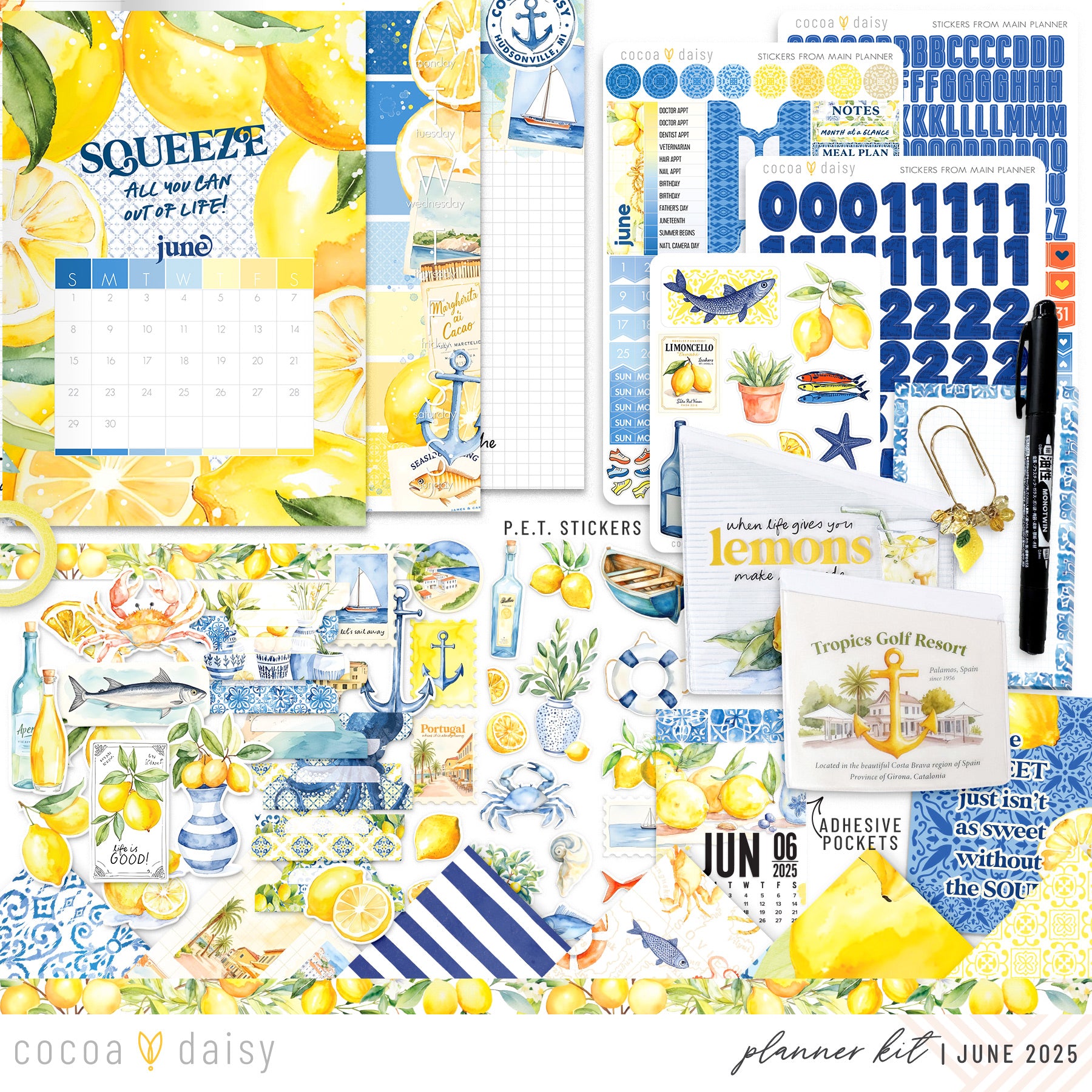 Mediterranean Muse Planner Kit - Choose your insert or notebook - June 2025