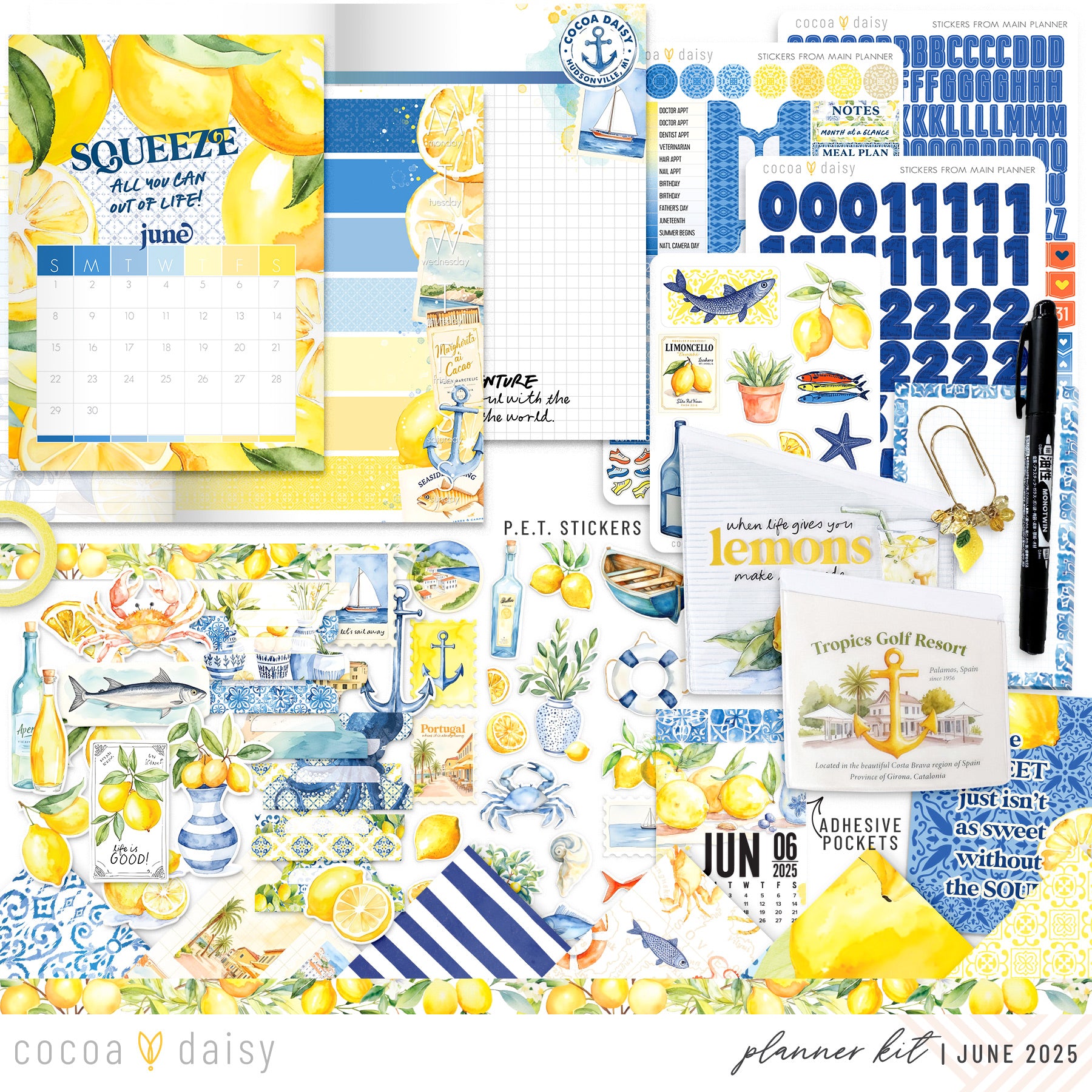 Mediterranean Muse Planner Kit - Choose your insert or notebook - June 2025
