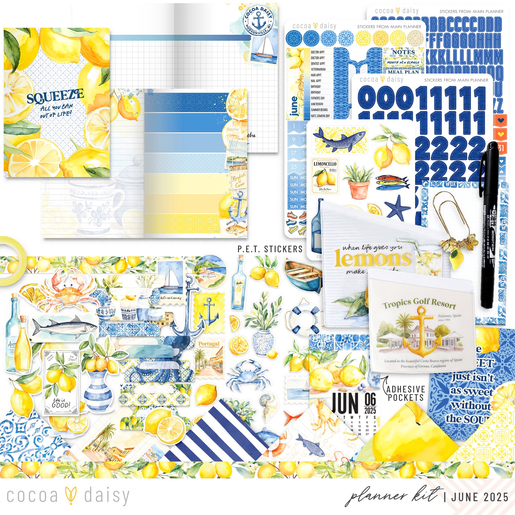 Mediterranean Muse Planner Kit - Choose your insert or notebook - June 2025