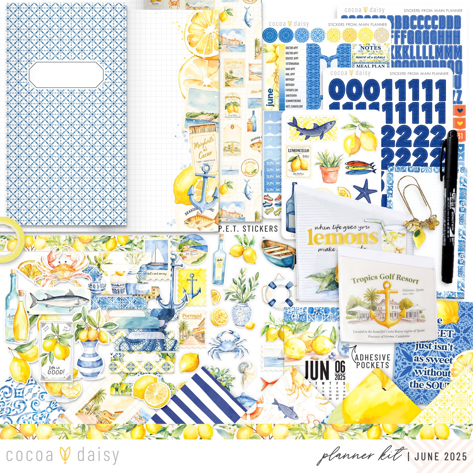 Mediterranean Muse Planner Kit - Choose your insert or notebook - June 2025