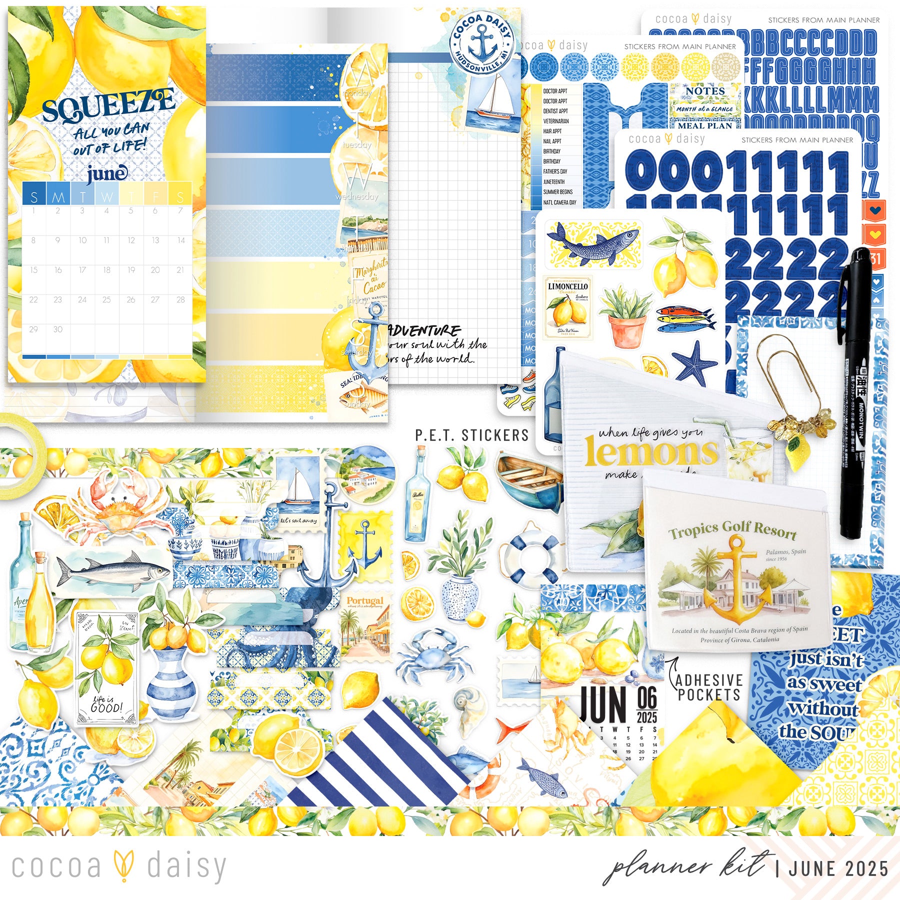 Mediterranean Muse Planner Kit - Choose your insert or notebook - June 2025