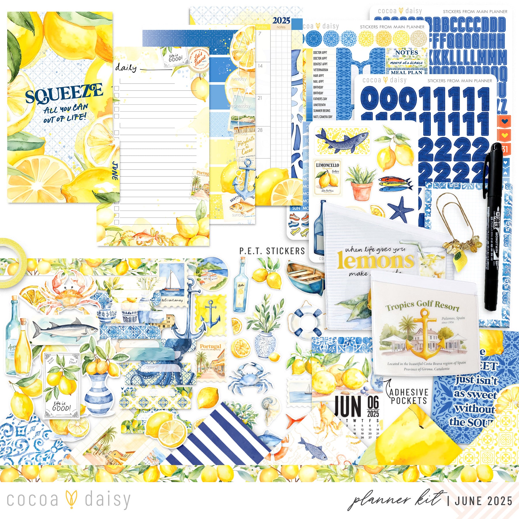 Mediterranean Muse Planner Kit - Choose your insert or notebook - June 2025
