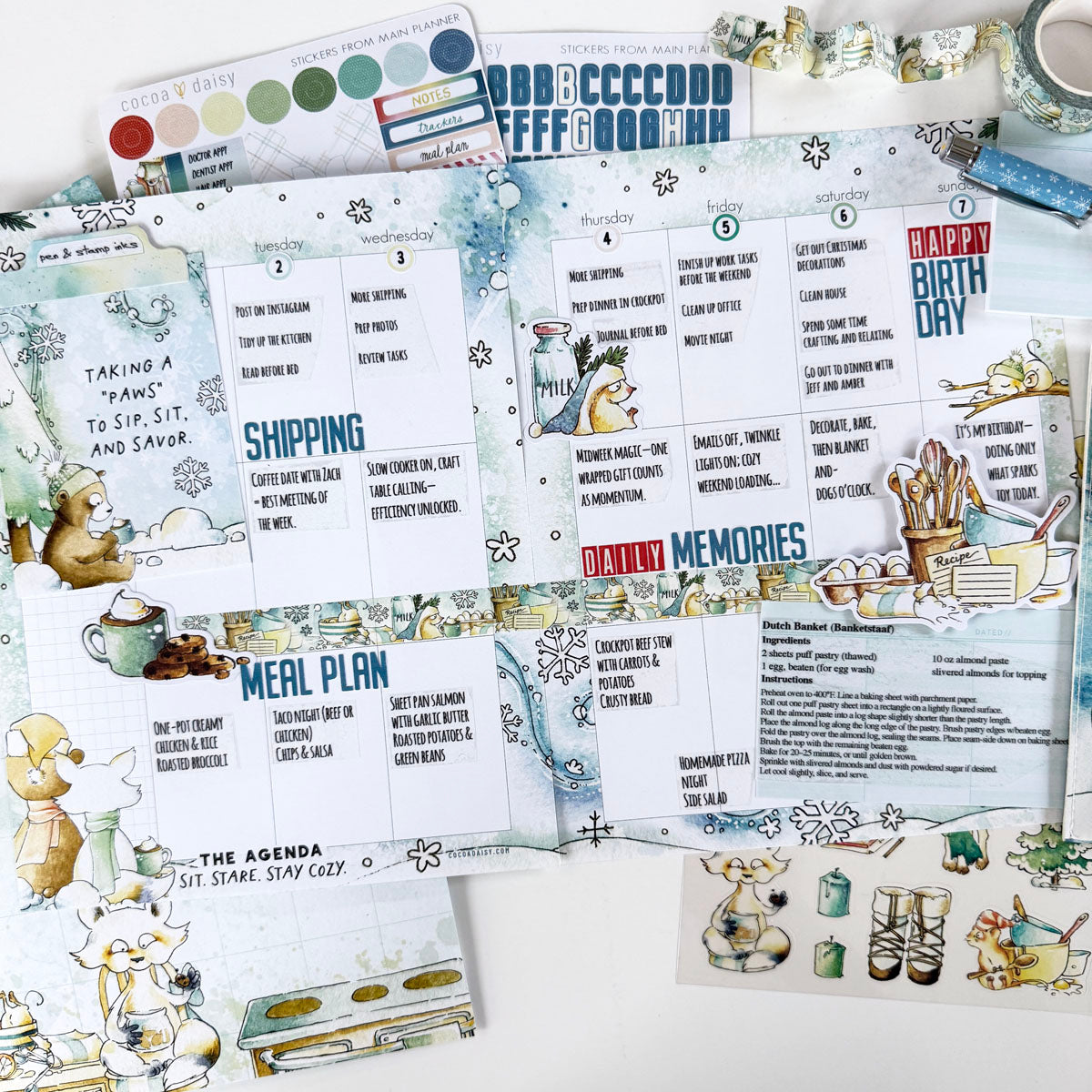 Snow Day Society Planner Kit - Choose your insert or notebook - December 2025