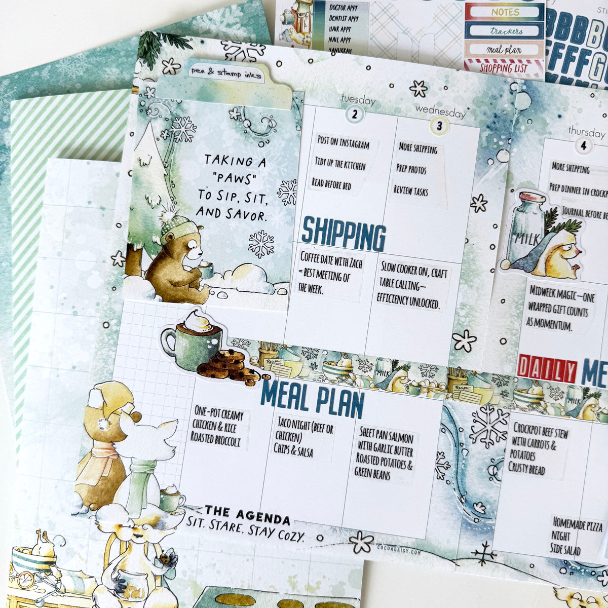 Snow Day Society Planner Kit - Choose your insert or notebook - December 2025