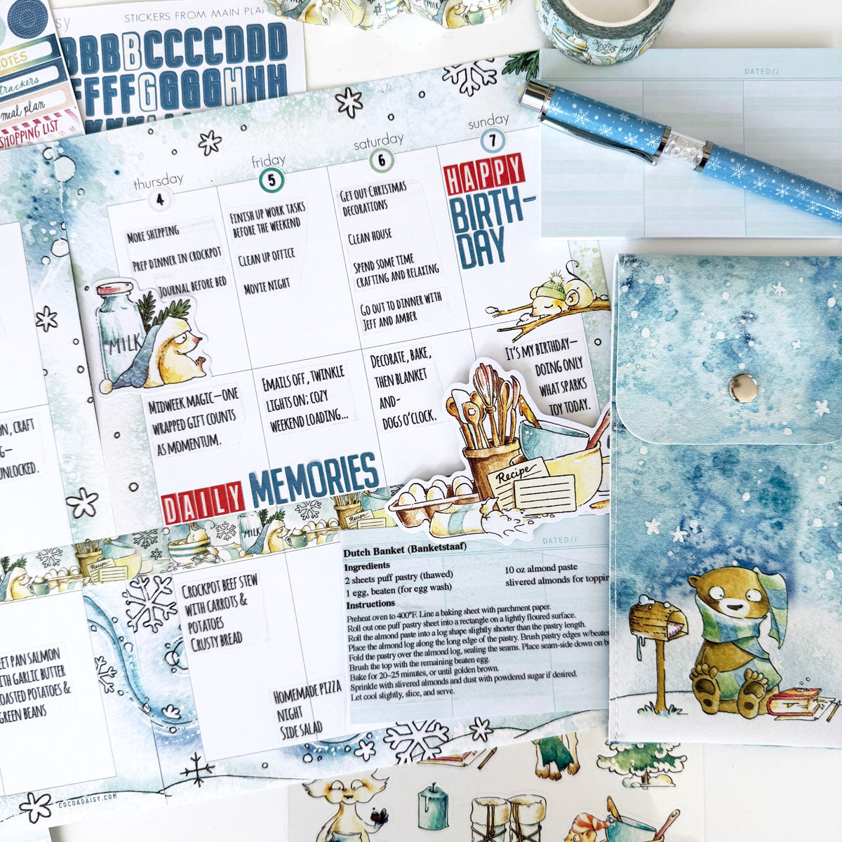 Snow Day Society Planner Kit - Choose your insert or notebook - December 2025