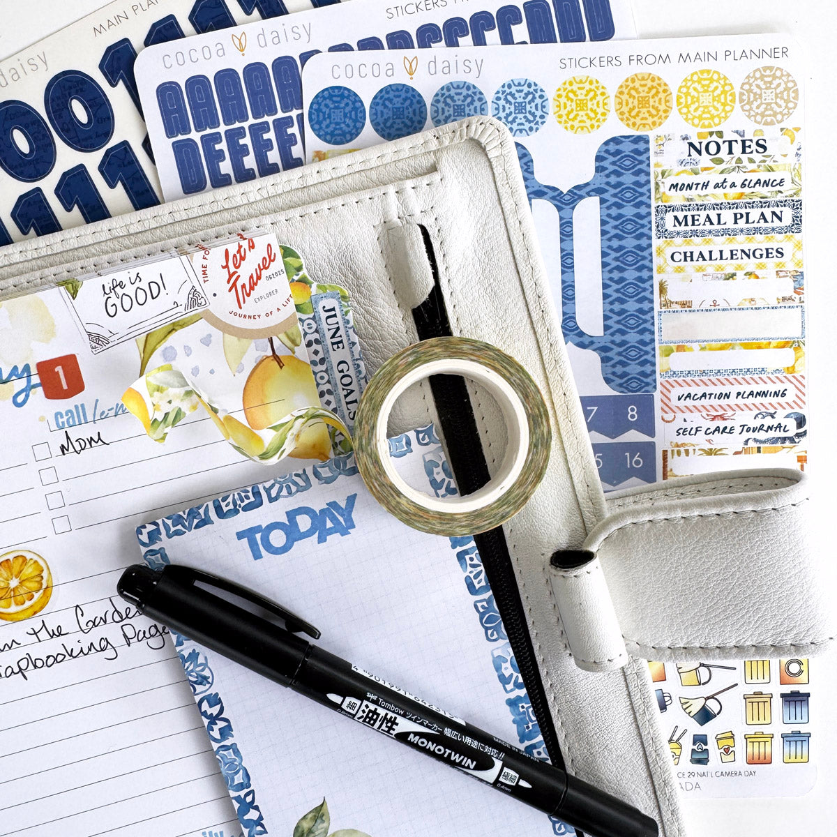 Mediterranean Muse Planner Kit - Choose your insert or notebook - June 2025