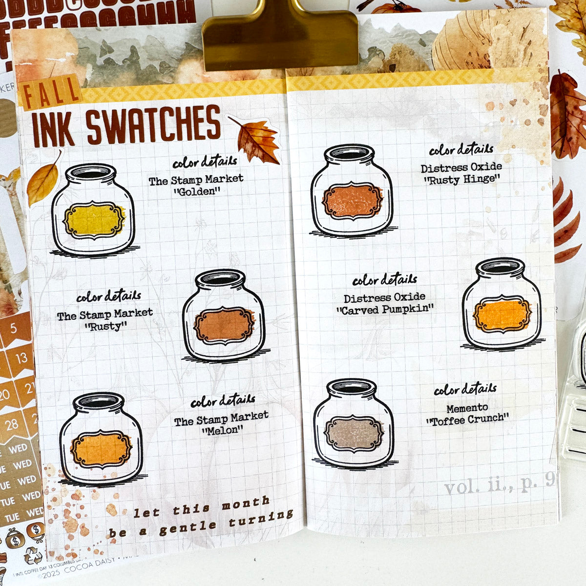 October Glow Inserts or Notebook Only - Choose your size - October 2025