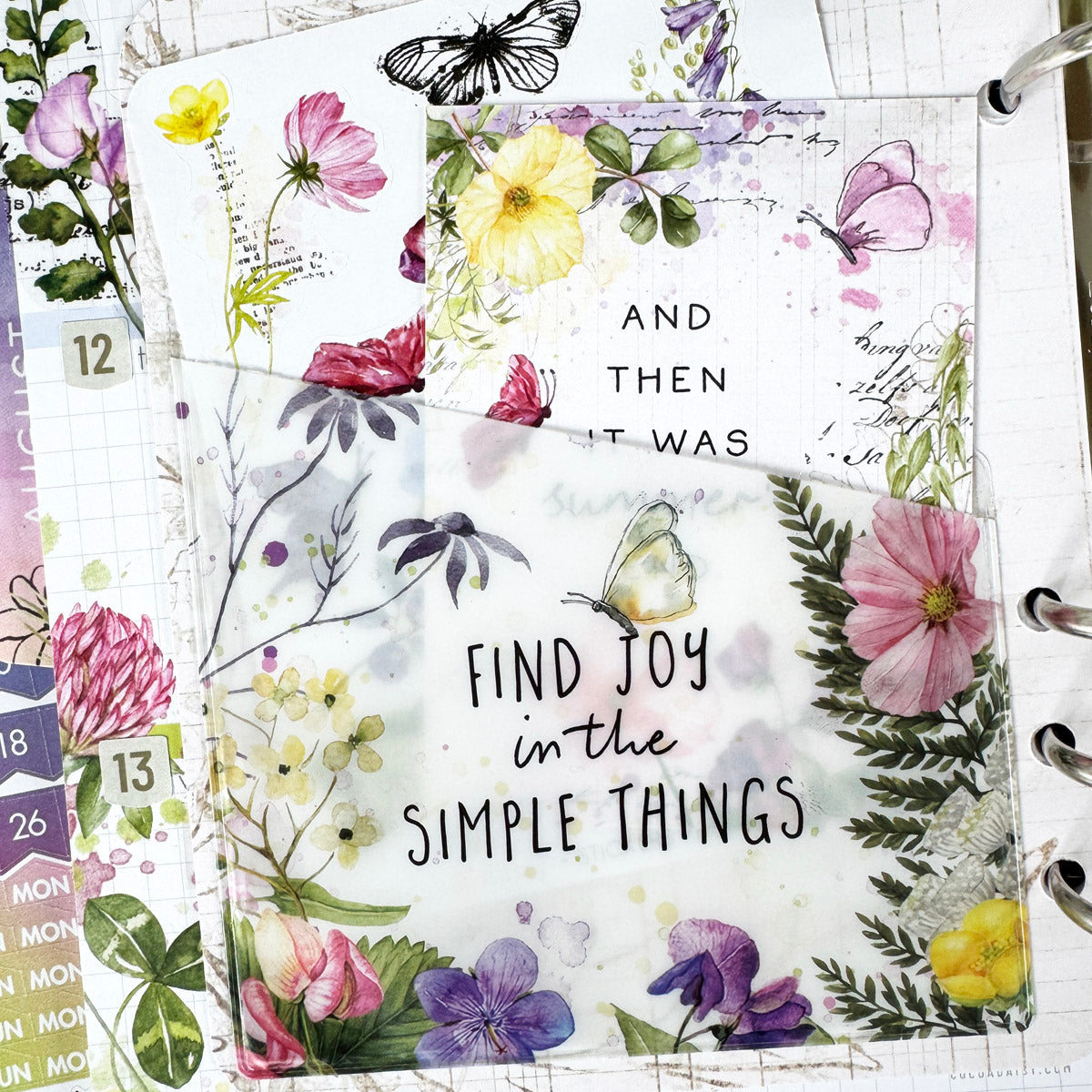 Flutterby Planner Kit - Choose your insert or notebook - August 2025