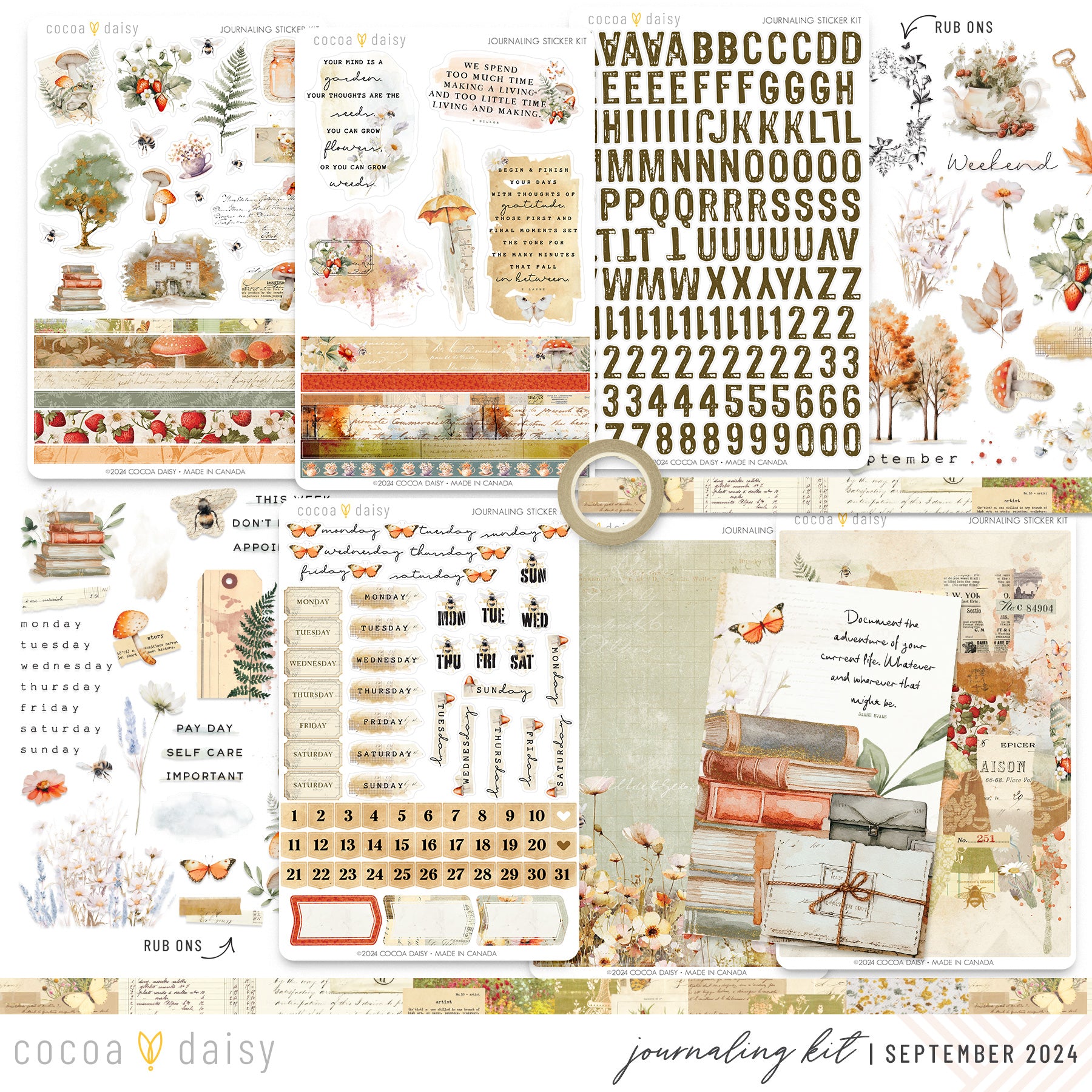 Little Bee Cottage Journaling Kit September 2024