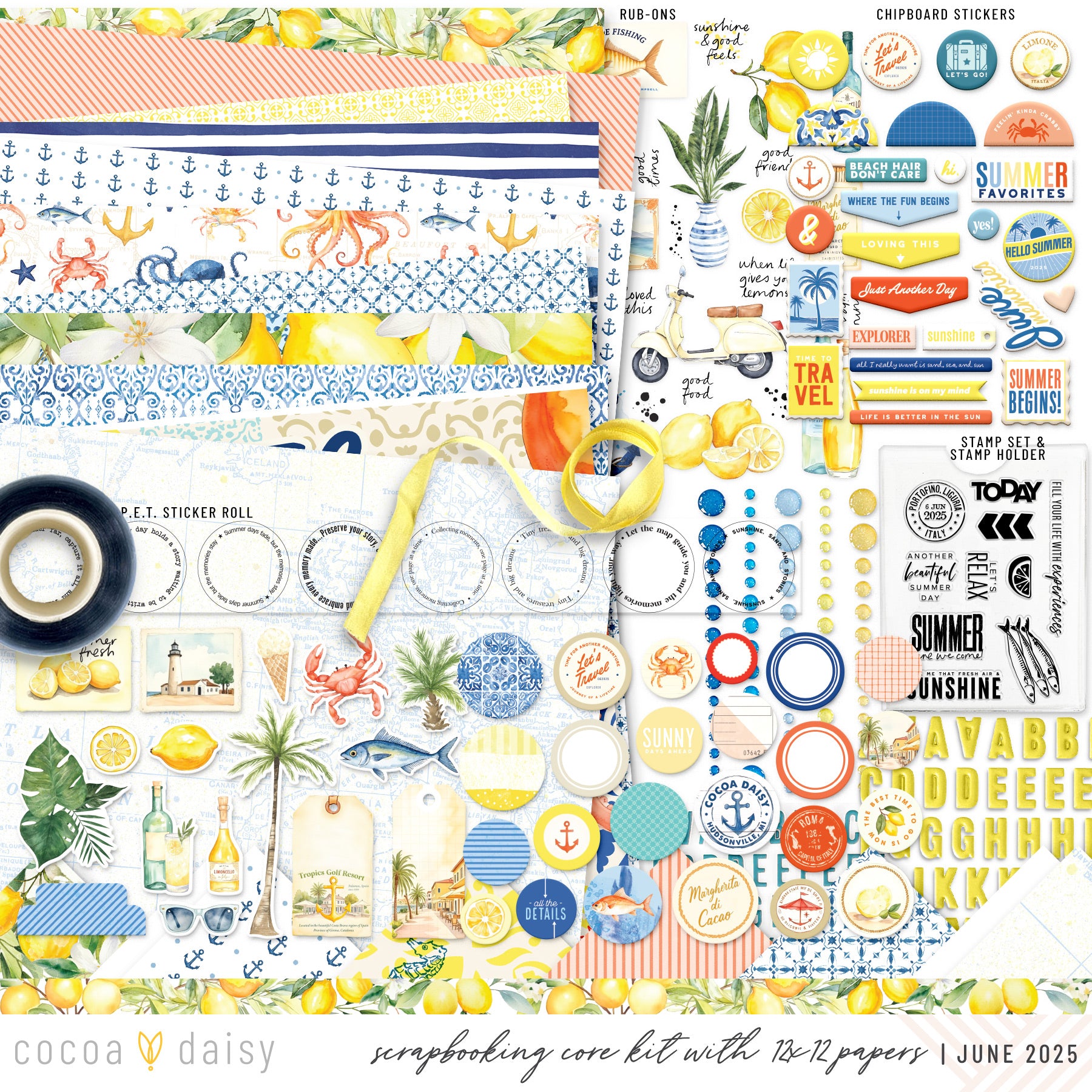 Mediterranean Muse Scrapbooking Kit - Choose Your Add On - June 2025