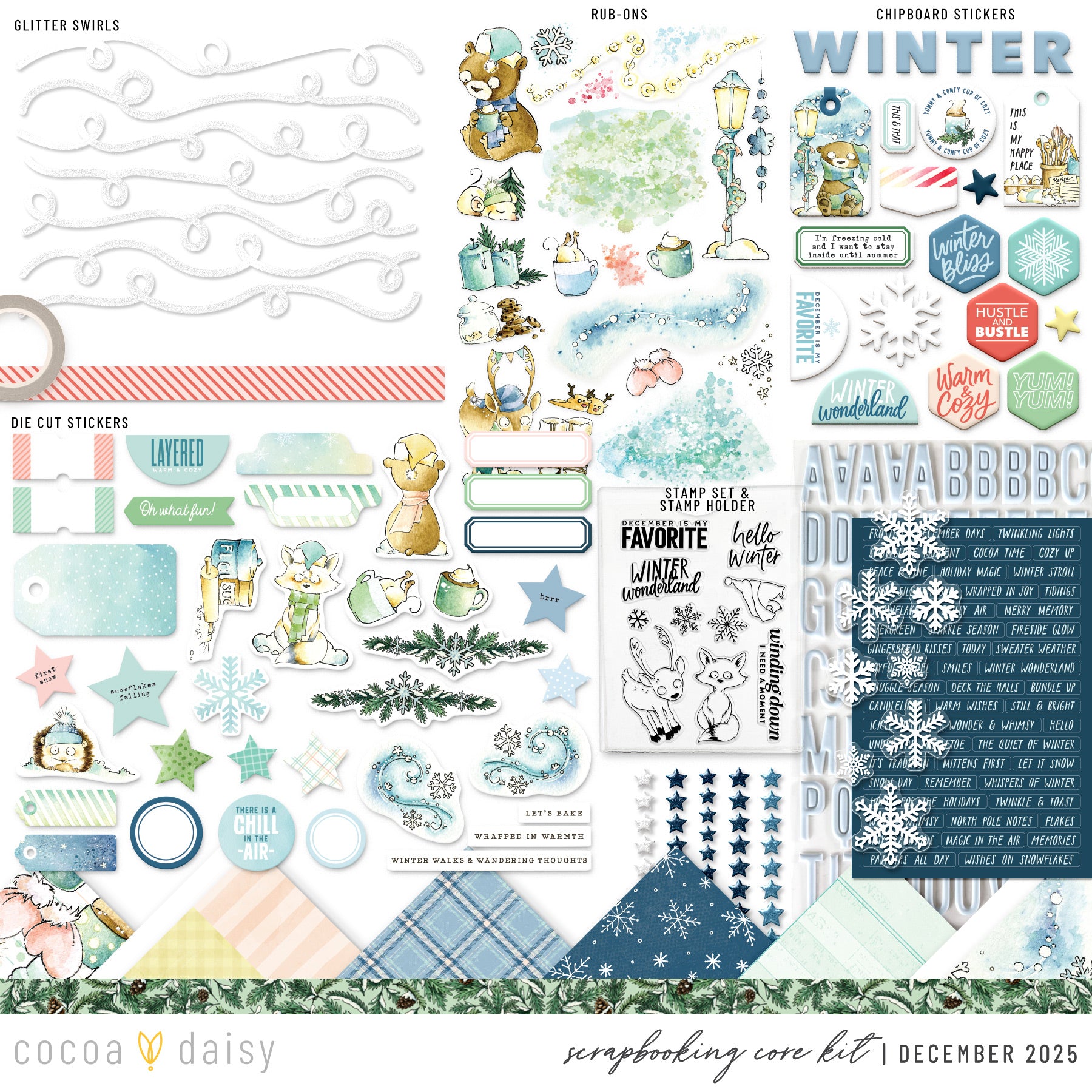 Snow Day Society Scrapbooking Kit - No Add Ons - December 2025