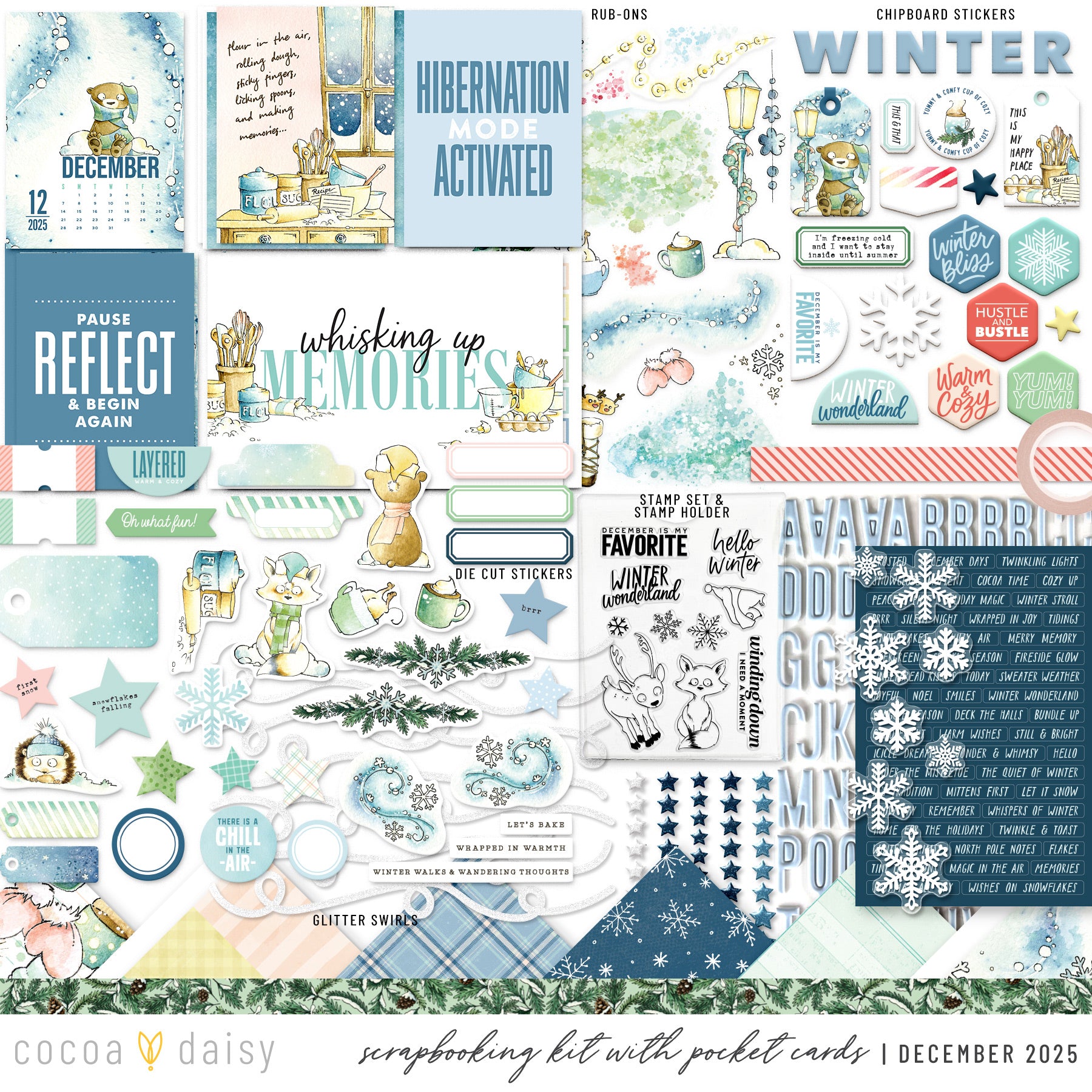 Snow Day Society Scrapbooking Kit - Choose Your Add On - December 2025