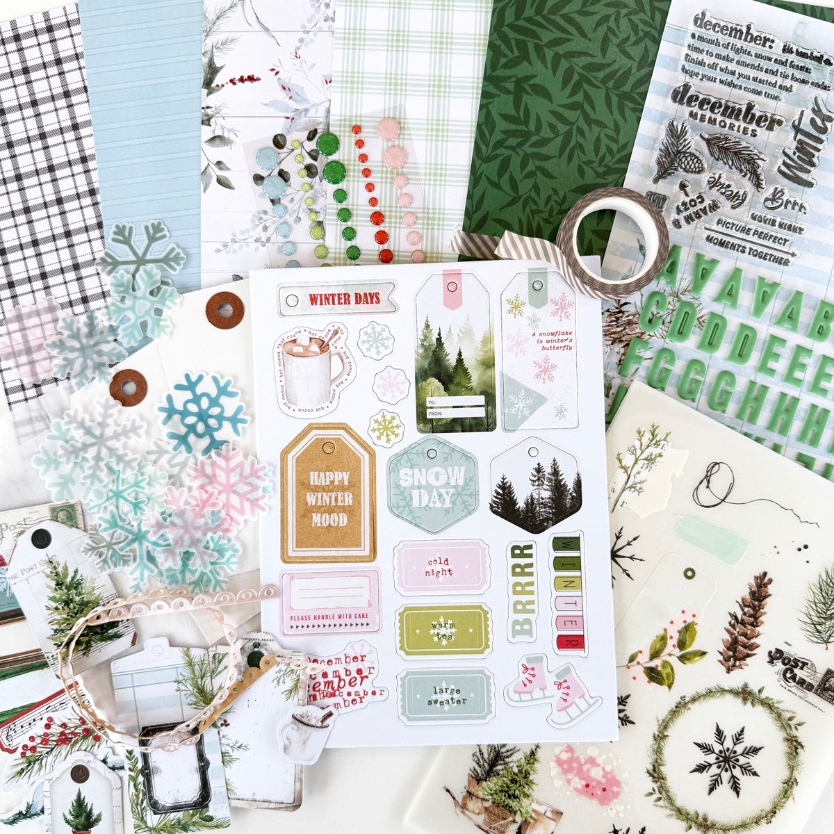Cedar & Snow Scrapbooking Kit - Choose Your Add On - December 2024