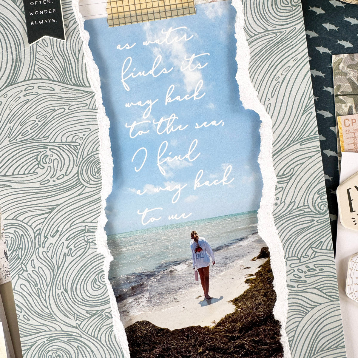 Where The Sea Dreams Scrapbooking Kit - Choose Your Add On - July 2025