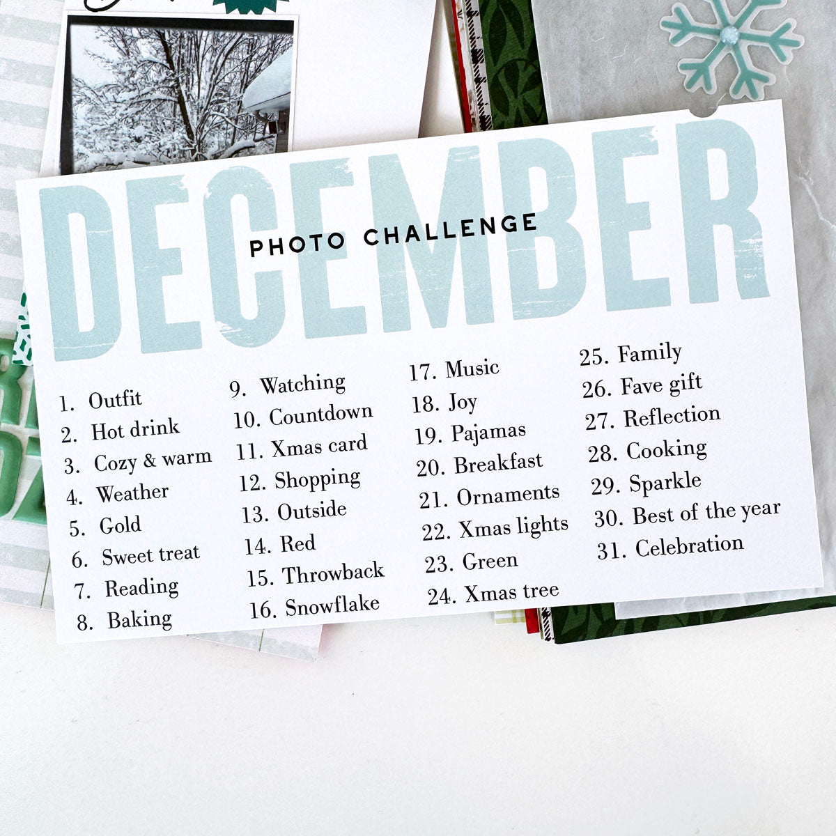 Cedar & Snow Scrapbooking Kit - Choose Your Add On - December 2024