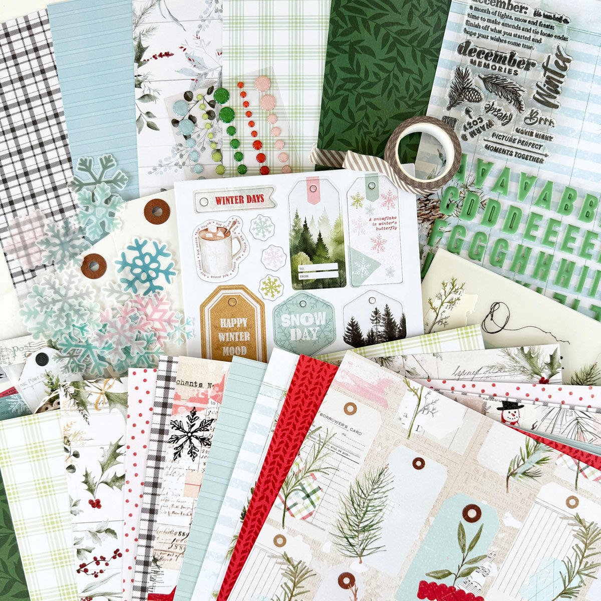 Cedar & Snow Scrapbooking Kit - Choose Your Add On - December 2024