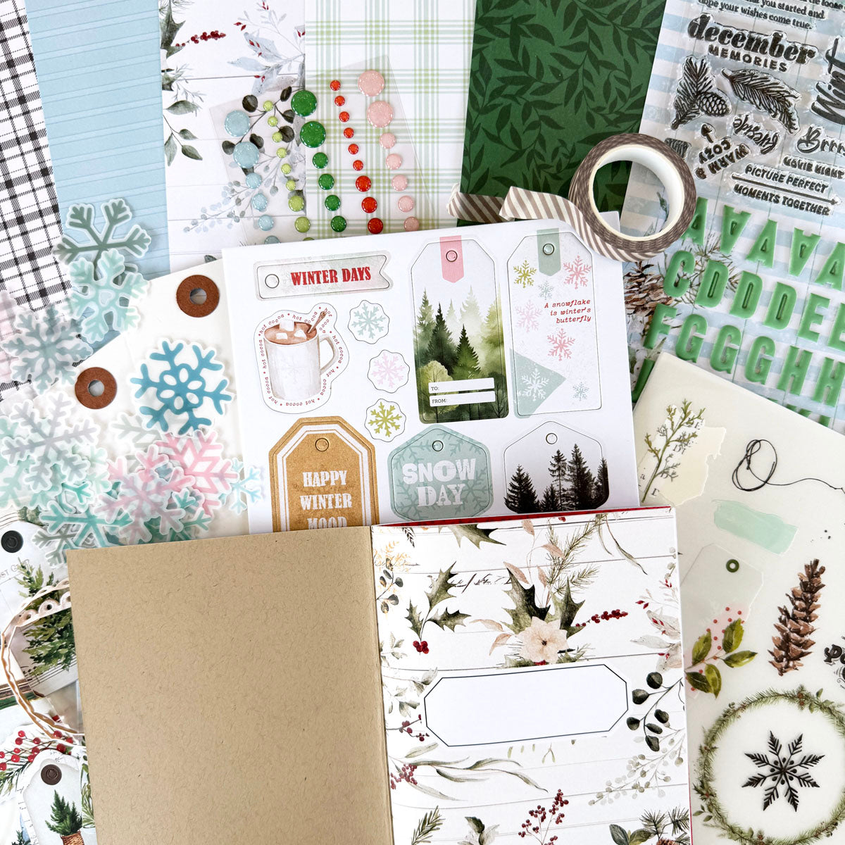 Cedar & Snow Scrapbooking Kit - Choose Your Add On - December 2024