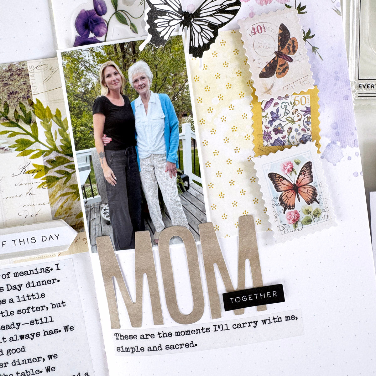 Flutterby Scrapbooking Kit - Choose Your Add On - August 2025