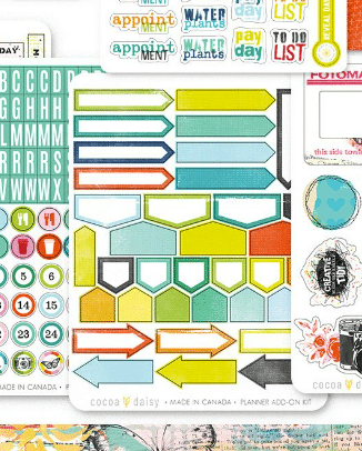 Daily Journal "Flags & Arrows" Sticker Sheet from the Planner Add On