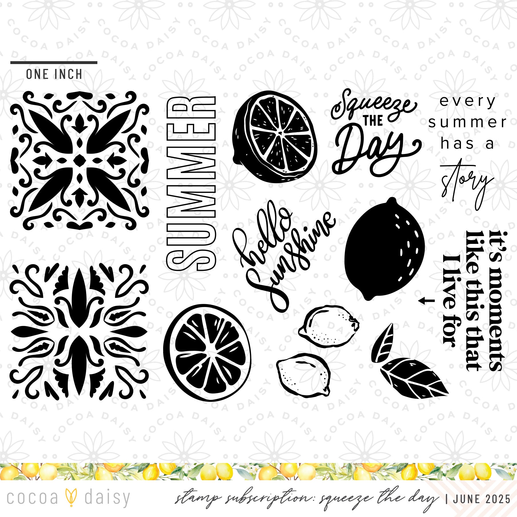 Mediterranean Muse "Squeeze The Day" Stamp Set - June 2025