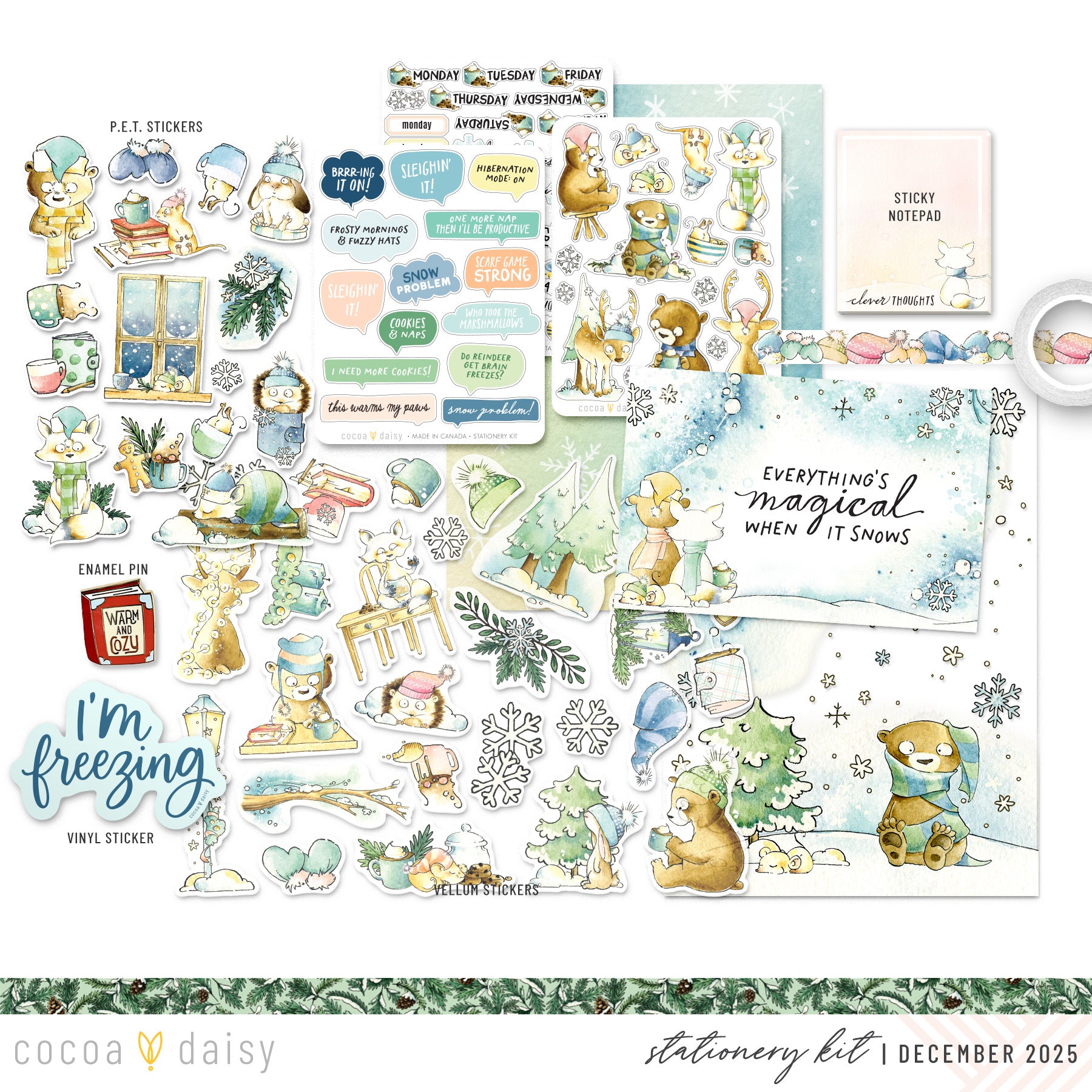 Snow Day Society Stationery Kit - December 2025