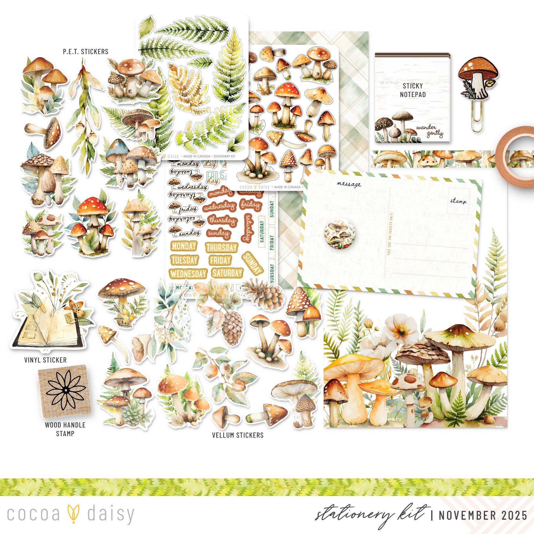 Moss & Mirth Stationery Kit - November 2025 – Cocoa Daisy