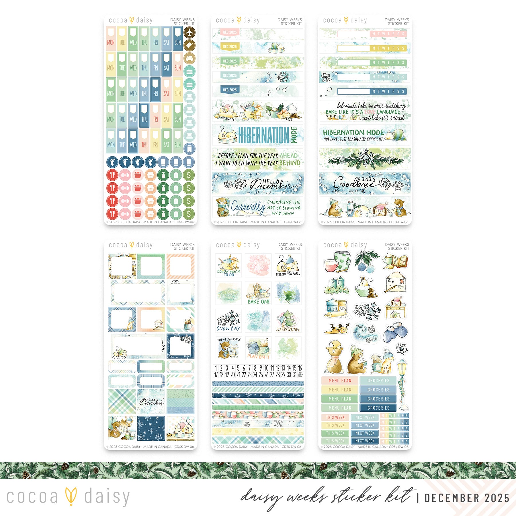 Snow Day Society Daisy Weeks Sticker - December 2025