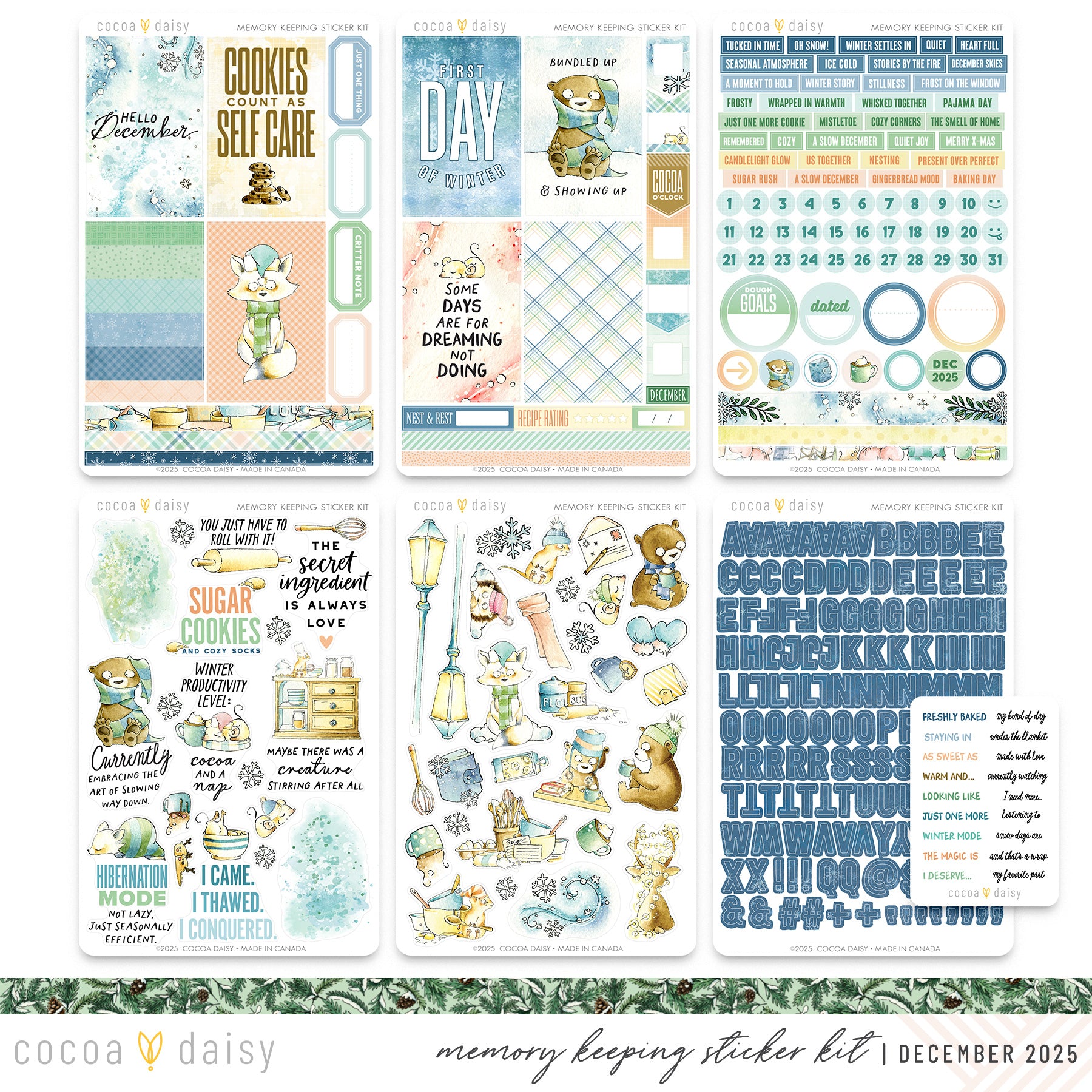 Snow Day Society Memory Keeping Sticker Kit - December 2025