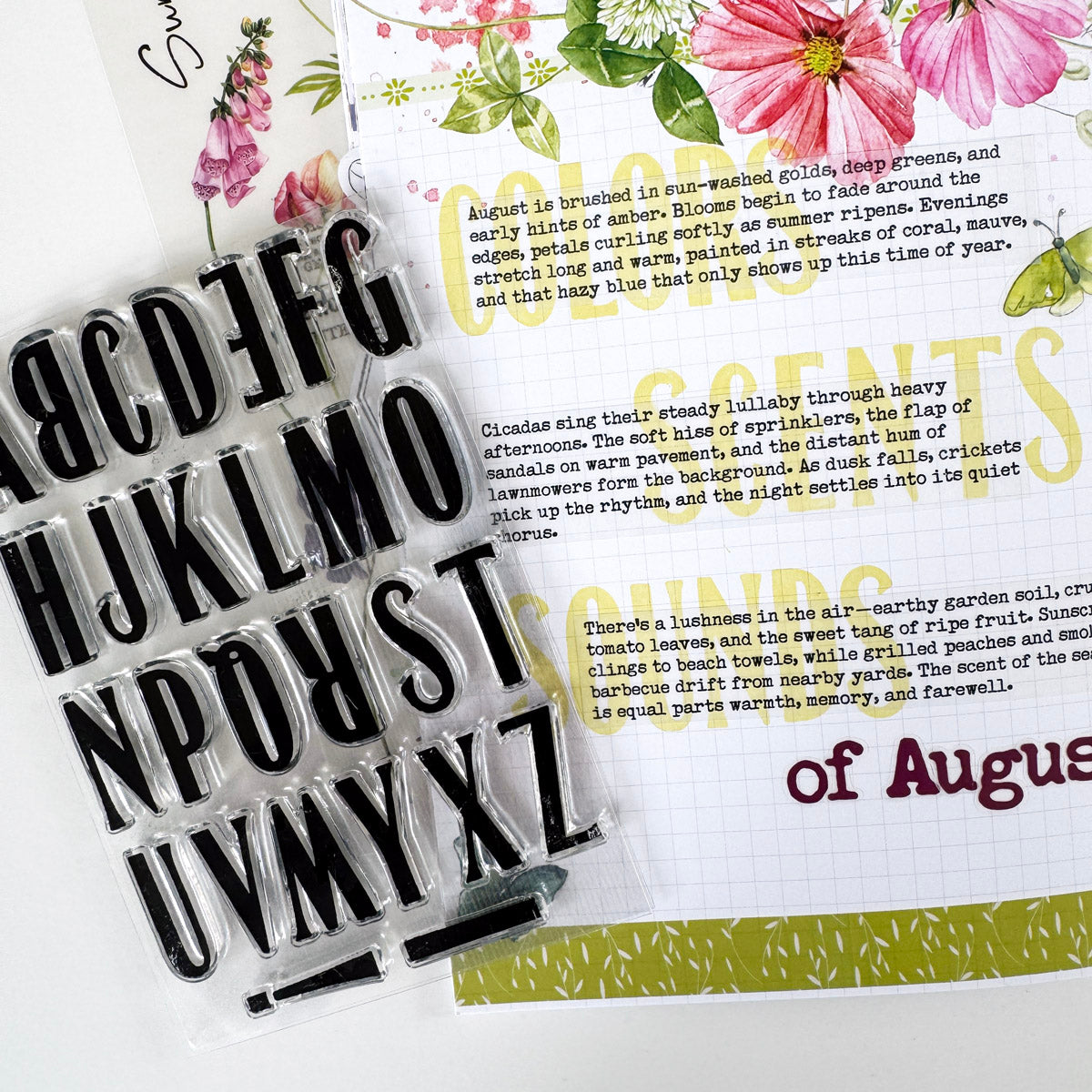 Flutterby "Bumble Font Alpha" Stamp Set - August 2025