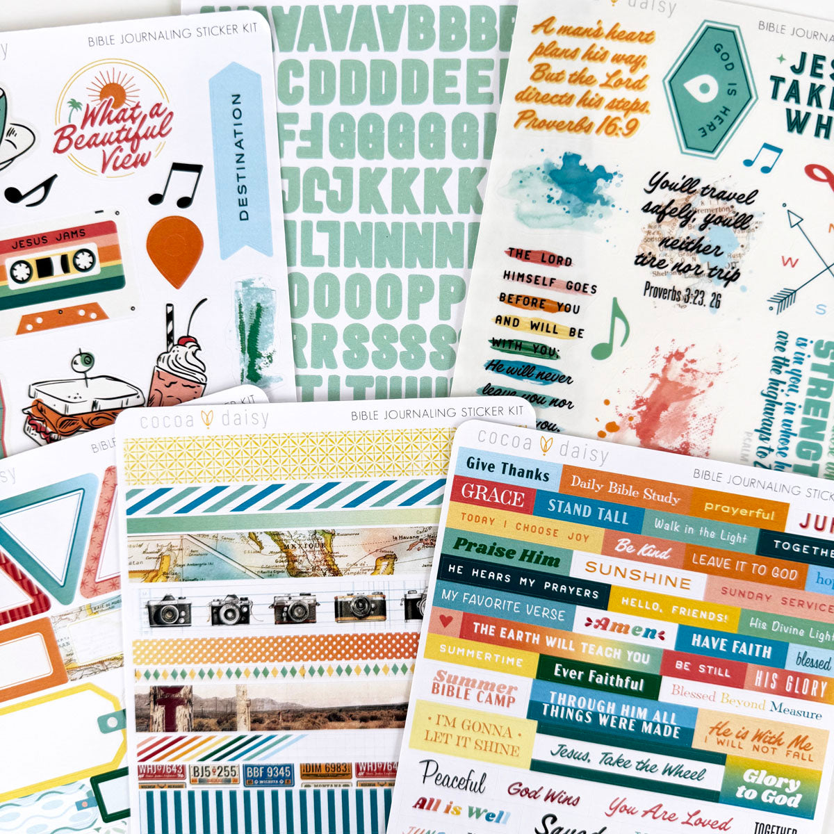 Let's Go Bible Journaling Sticker Kit June 2024