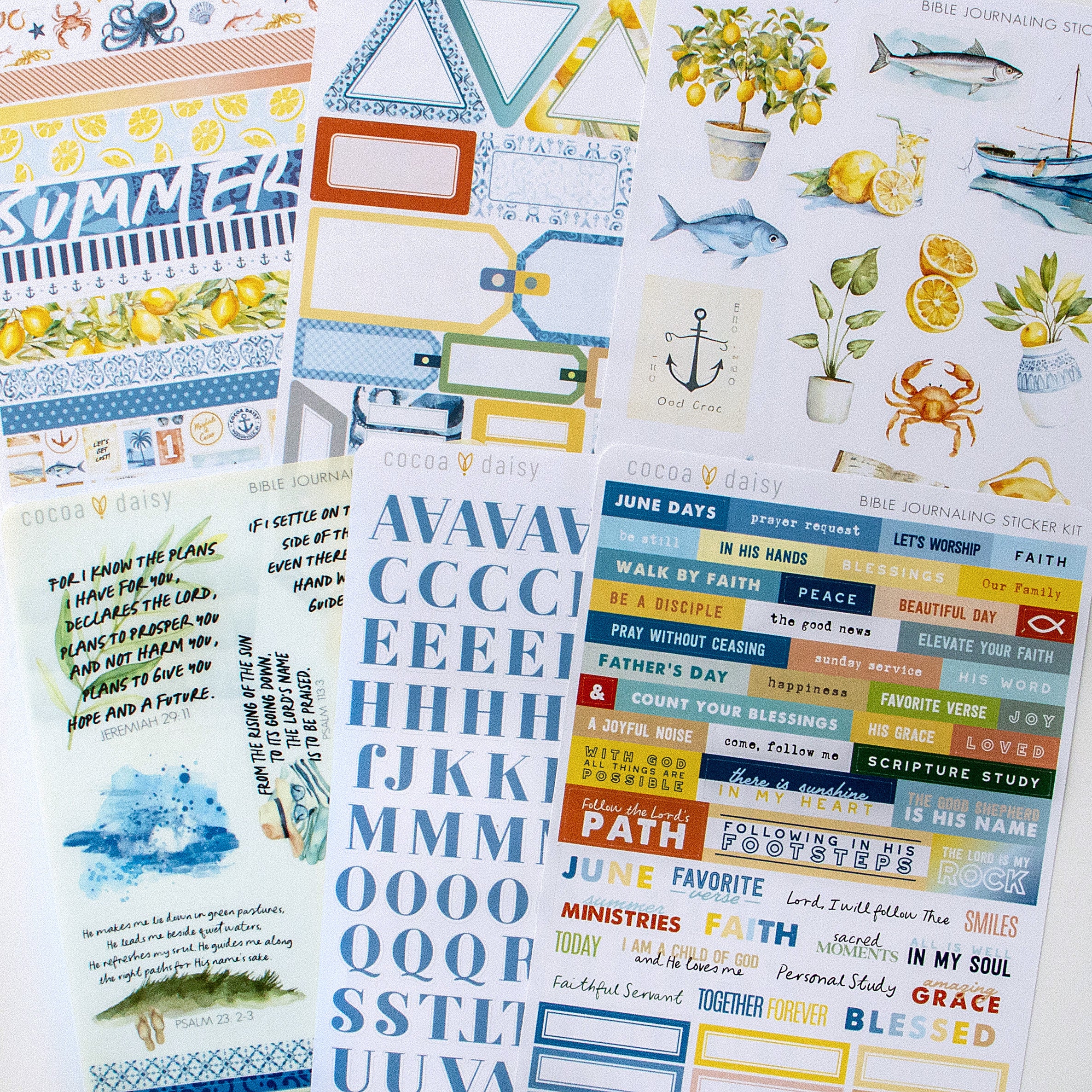 Mediterranean Muse Bible Journaling Sticker Kit - June 2025