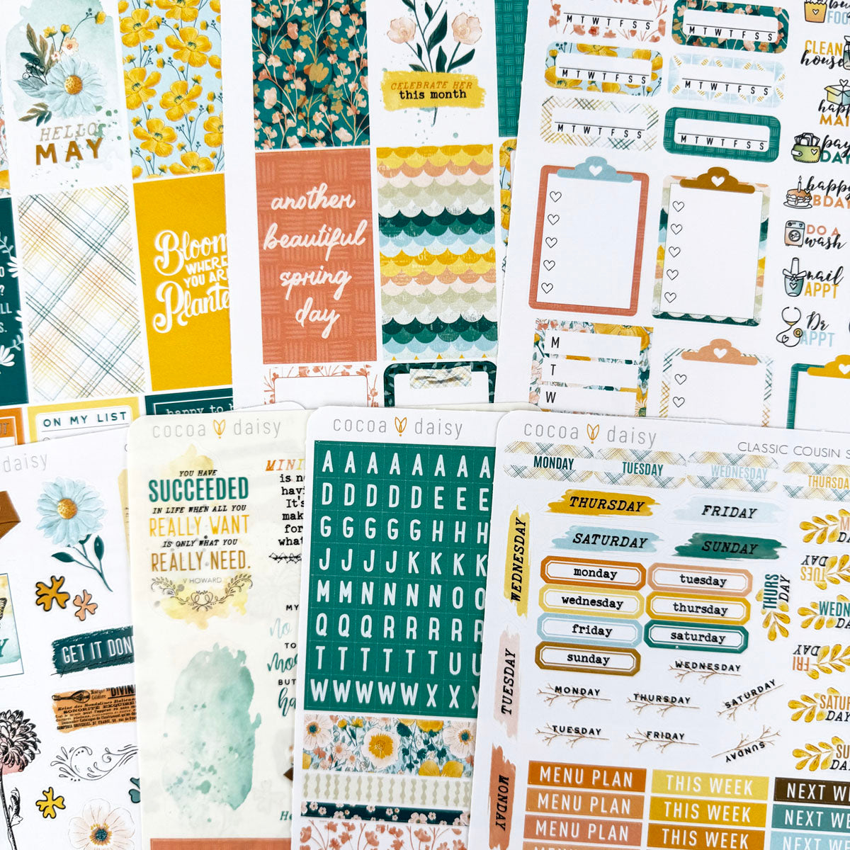 Flourish Classic Cousin Sticker Kit - May 2025