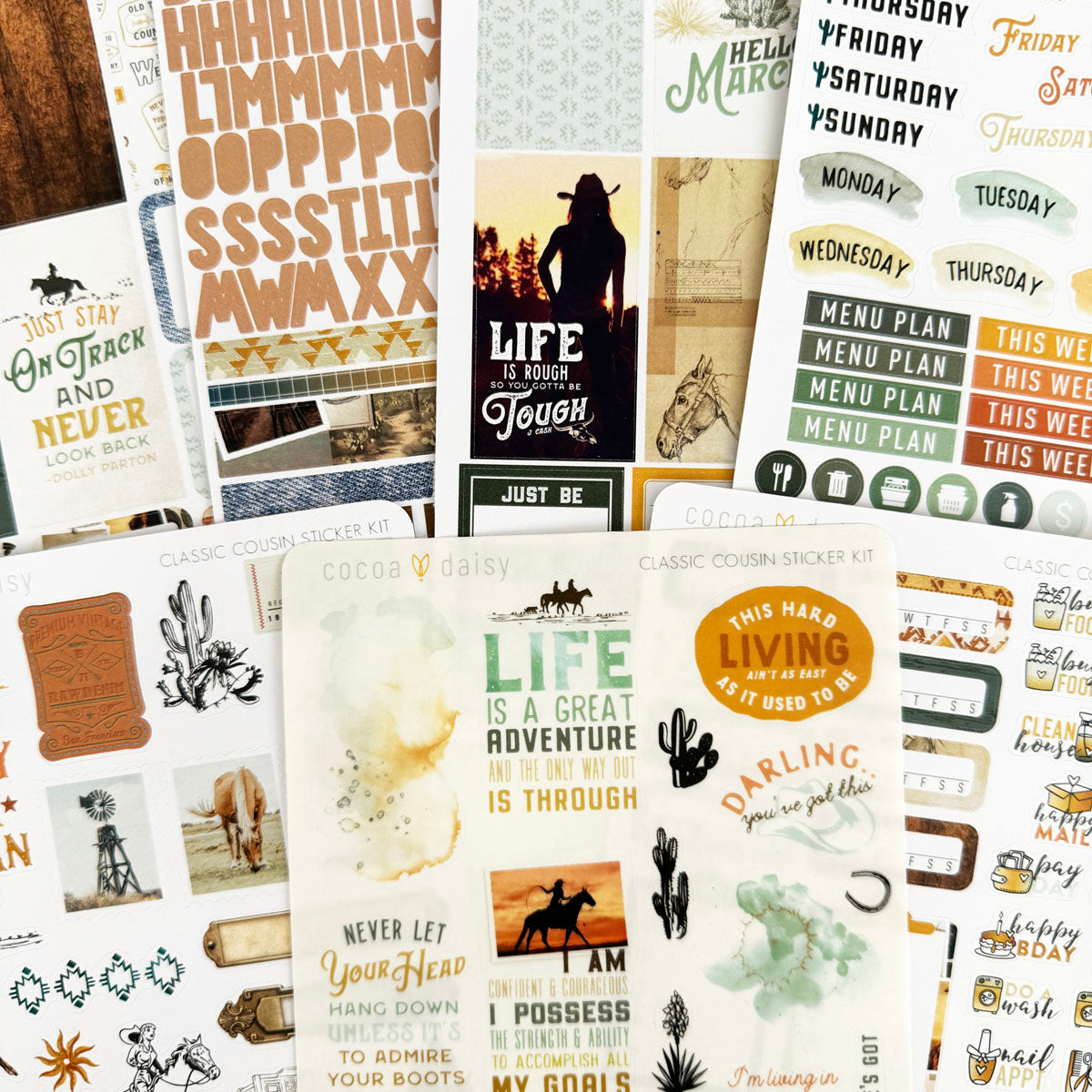 Big Sky  Classic Cousin Sticker Kit March 2024