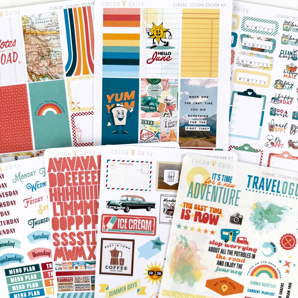 Let's Go  Classic Cousin Sticker Kit June 2024